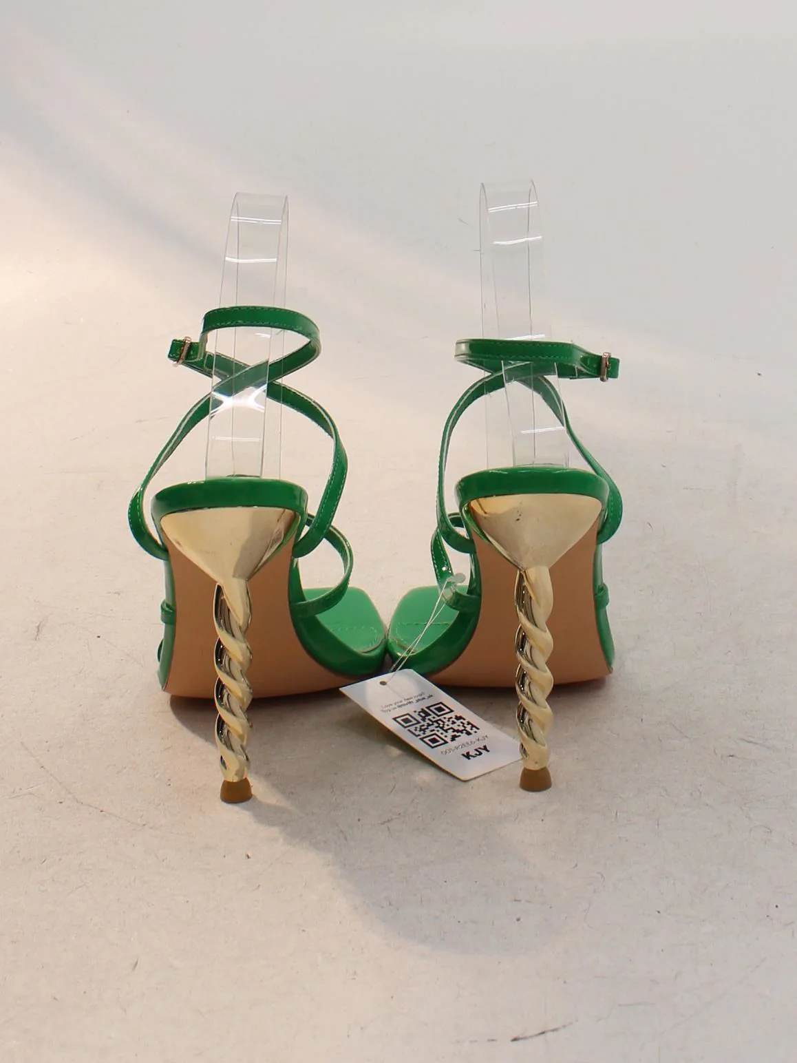 Simmi London Women's Heels UK 6 Green 100% Faux Leather Strappy - Image 3