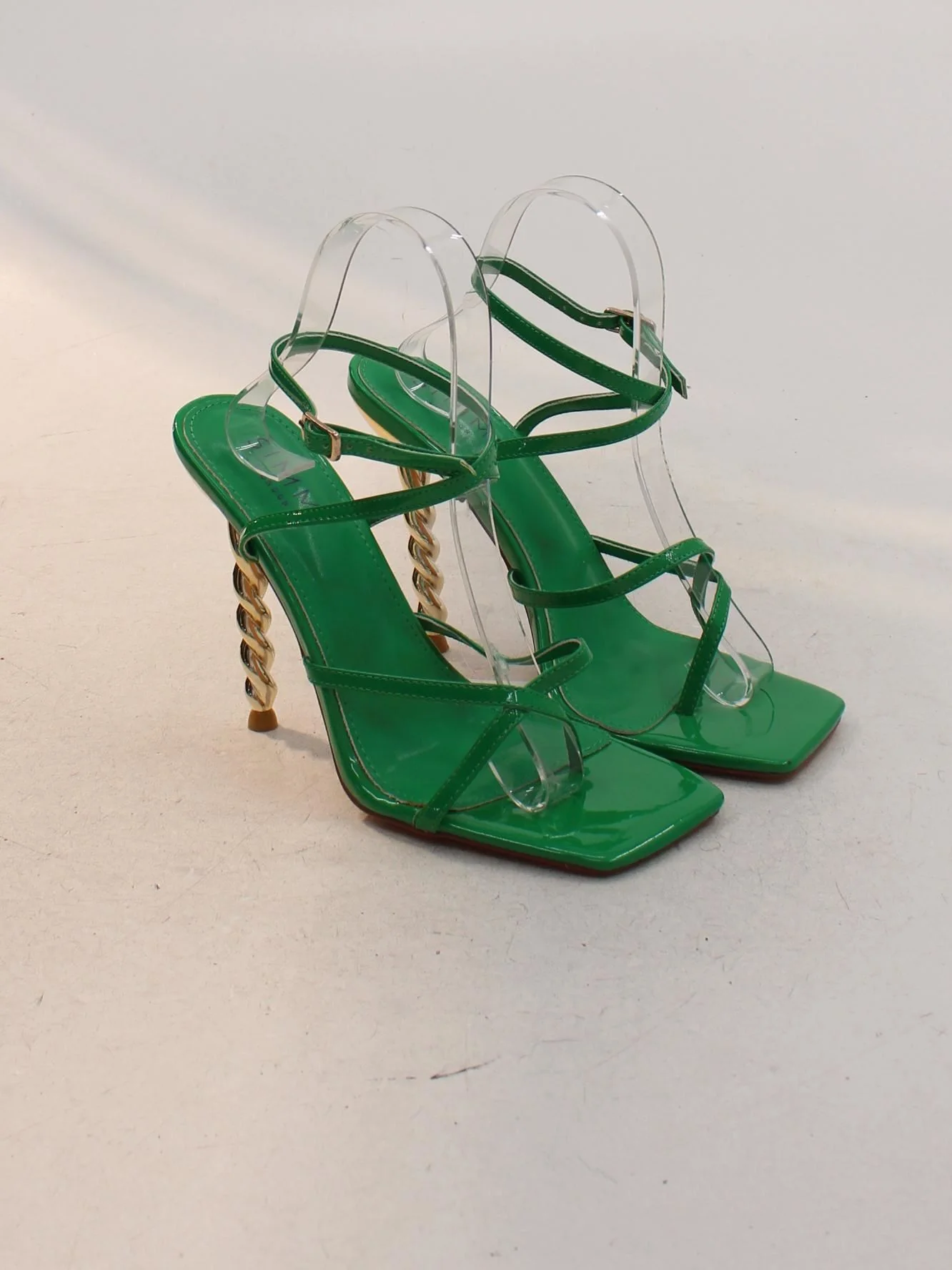Simmi London Women's Heels UK 6 Green 100% Faux Leather Strappy - Image 4