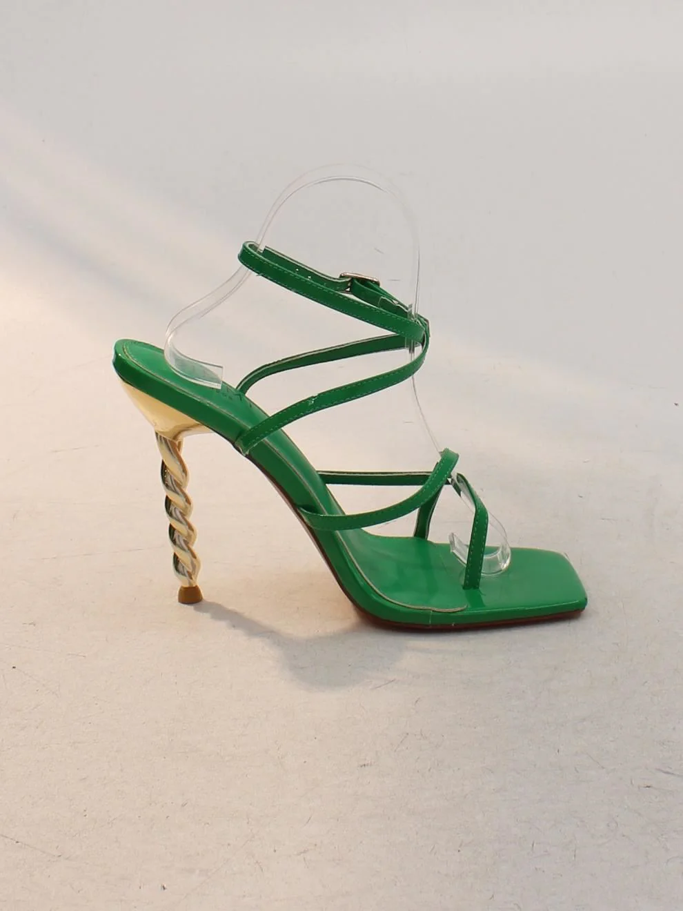 Simmi London Women's Heels UK 6 Green 100% Faux Leather Strappy - Image 5