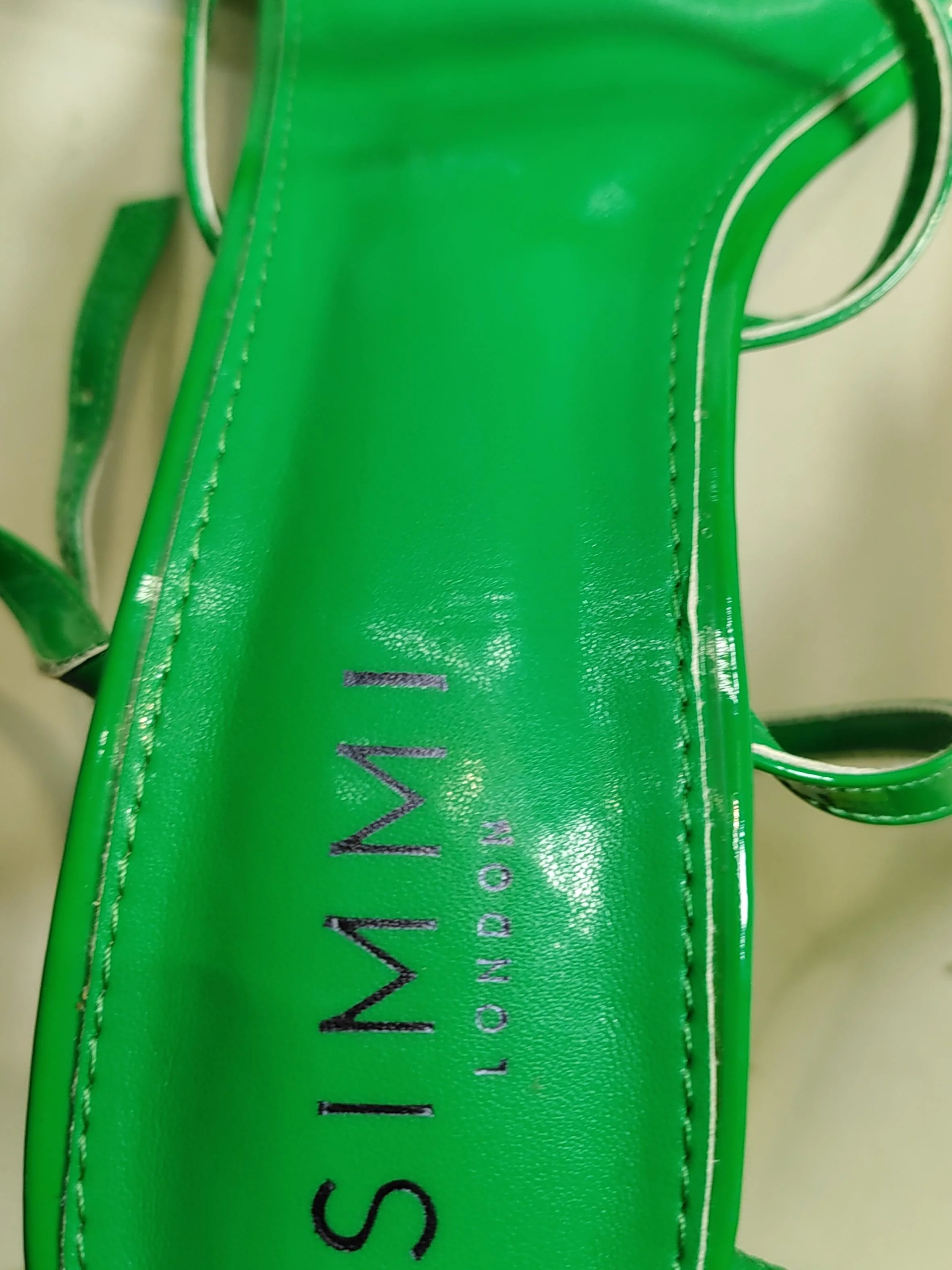 Simmi London Women's Heels UK 6 Green 100% Faux Leather Strappy - Image 9
