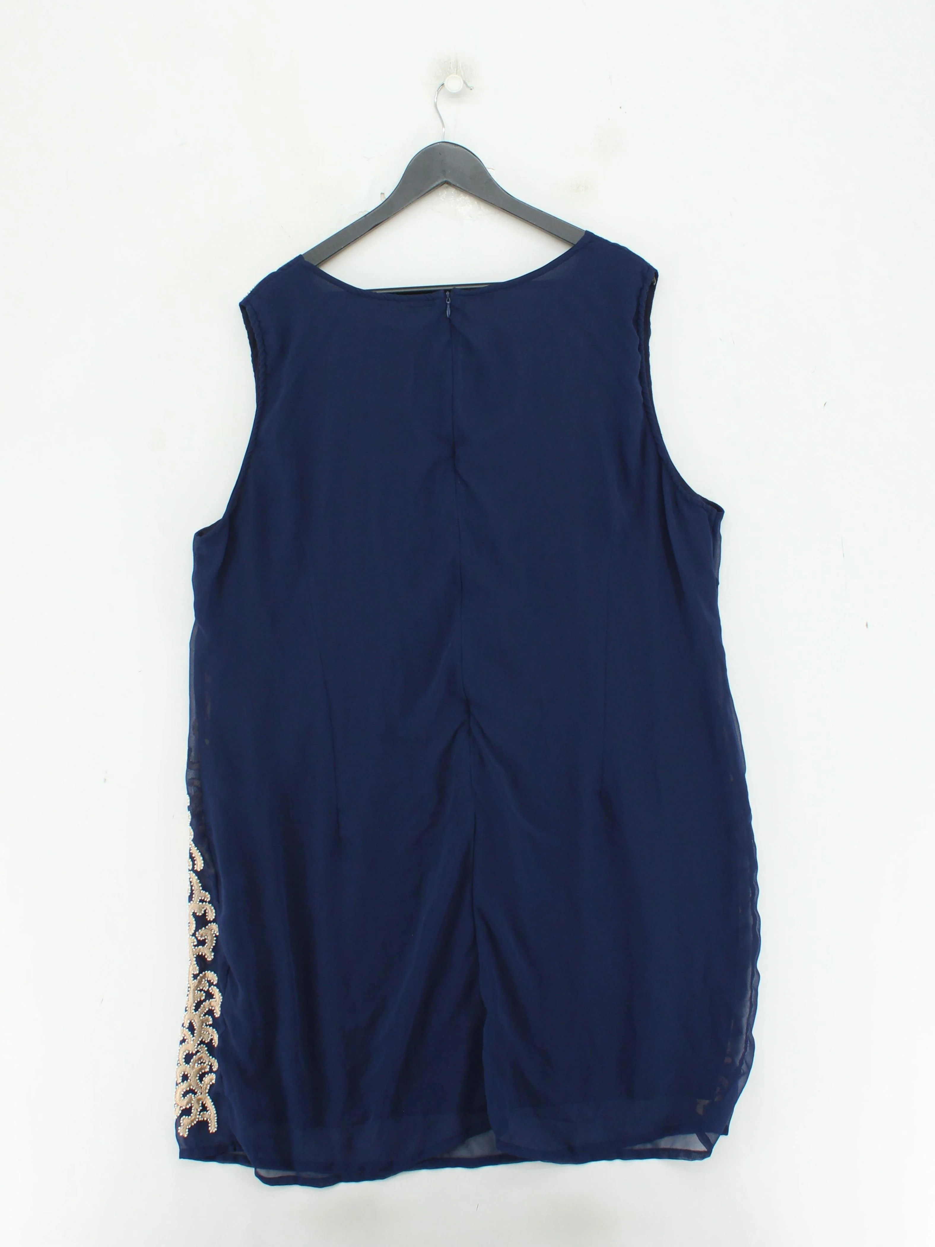 Simply Be Women's Top UK 28 Blue 100% Polyester Sleeveless Round Neck Tunic - Image 2