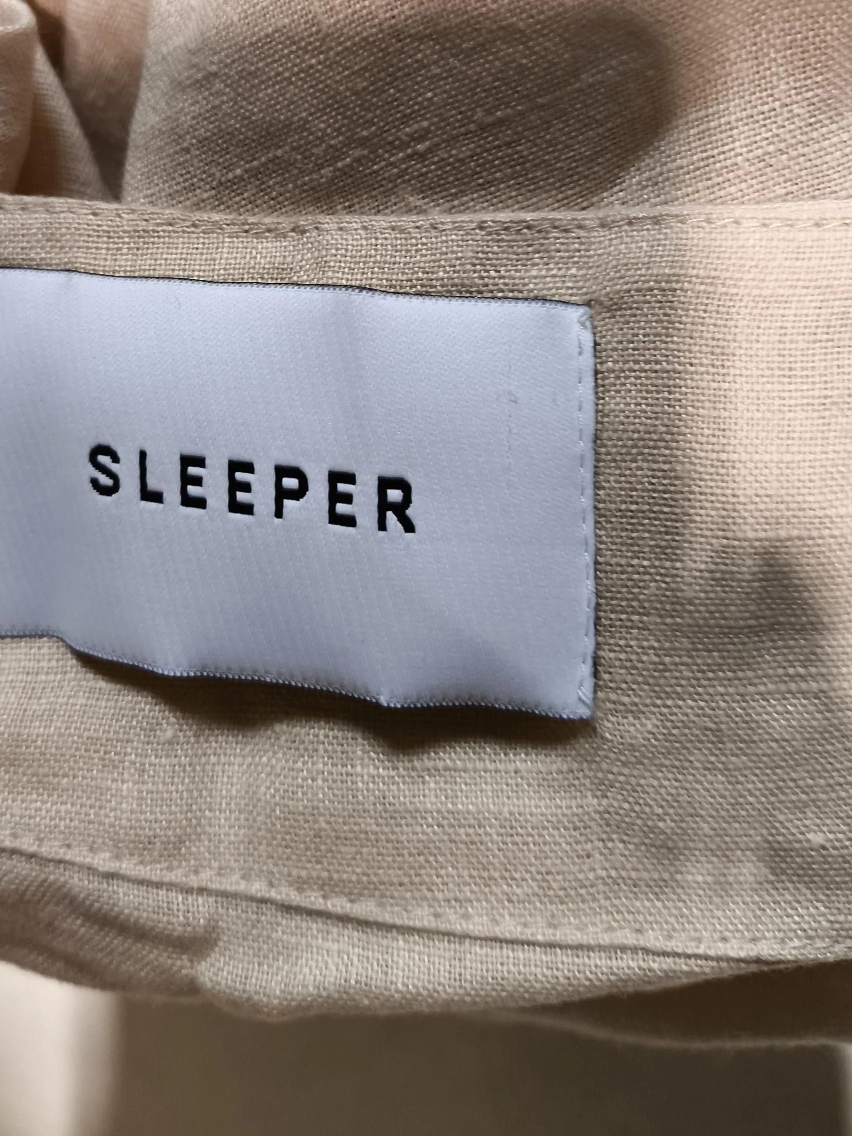 Sleeper Shirt Midi Dress S in Tan - Image 5
