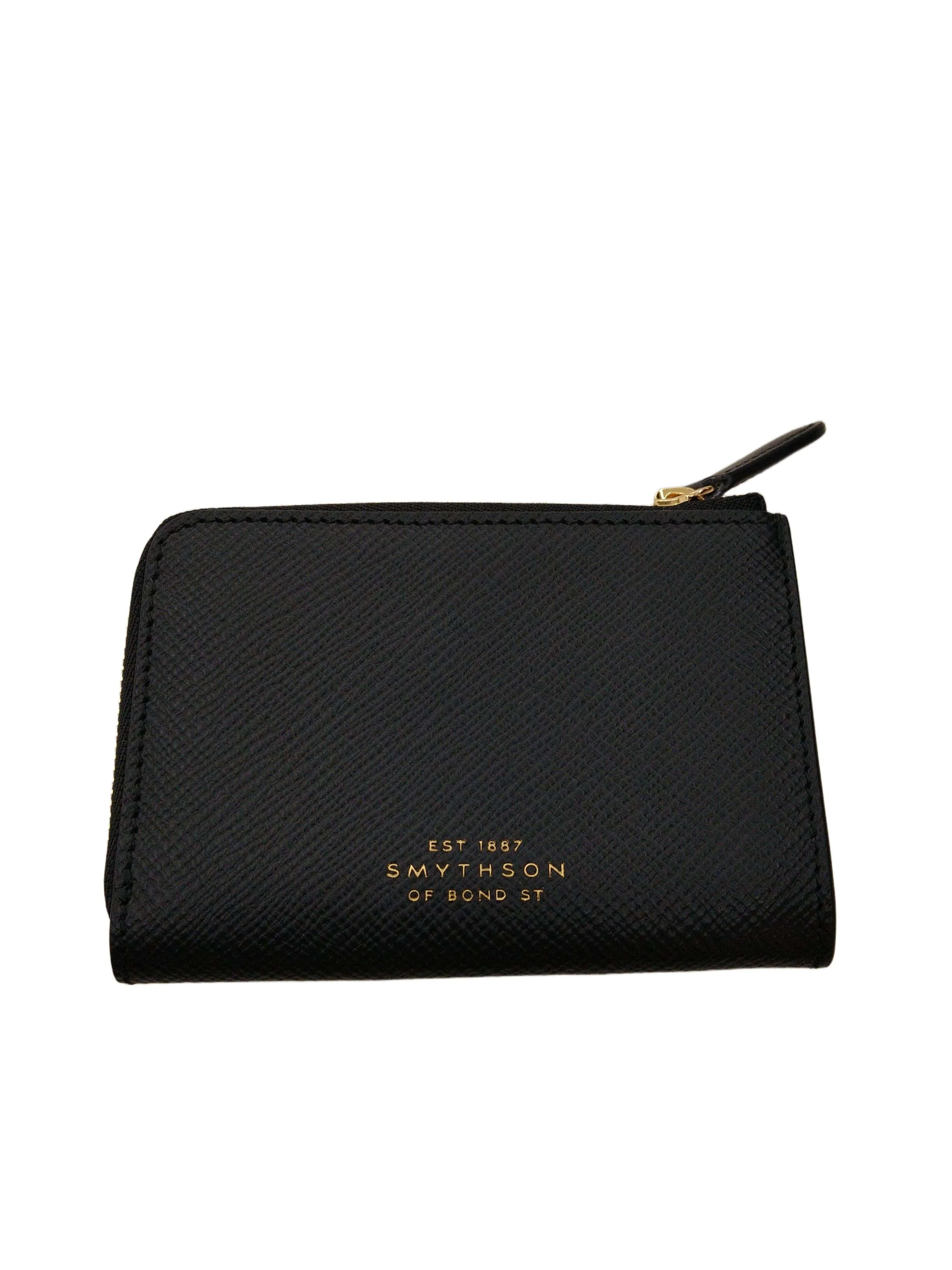 Smythson Women's Wallet Black 100% Leather