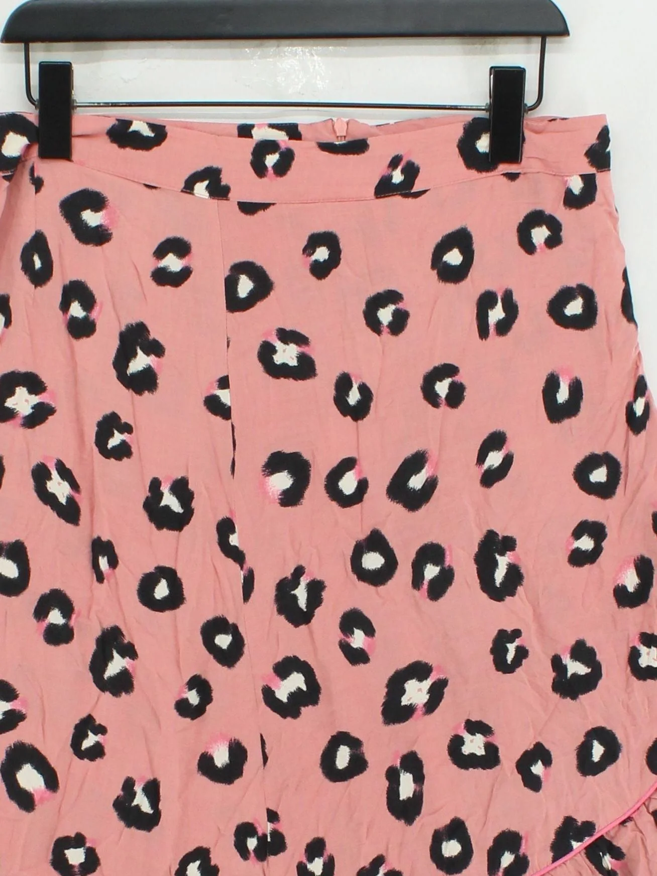 Sofie Schnoor Women's Mini Skirt L Pink Animal Print 100% Viscose Short Mini - Image 3
