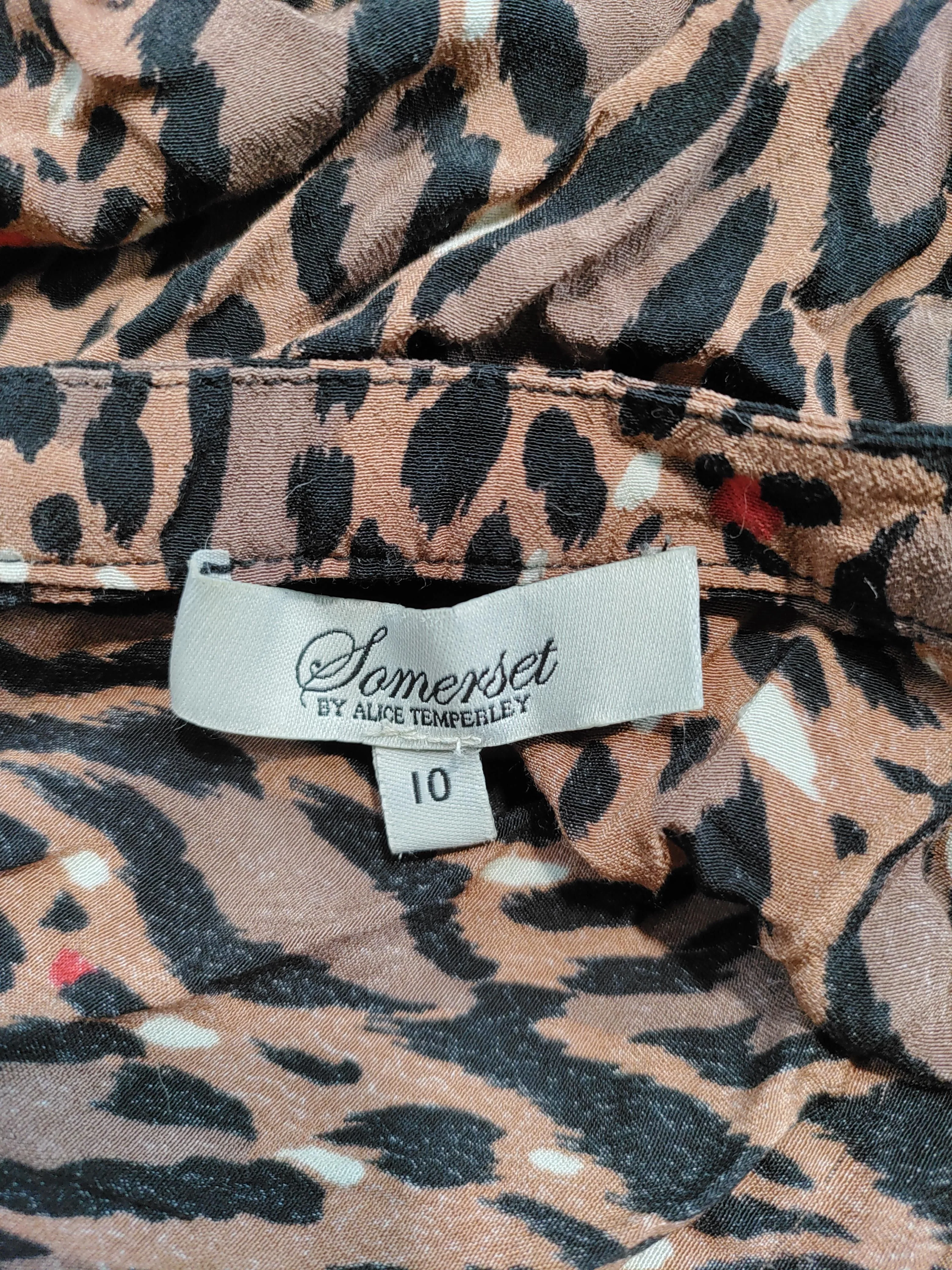Somerset by Alice Temperley A-Line Mini Dress UK10 in Brown - Image 7