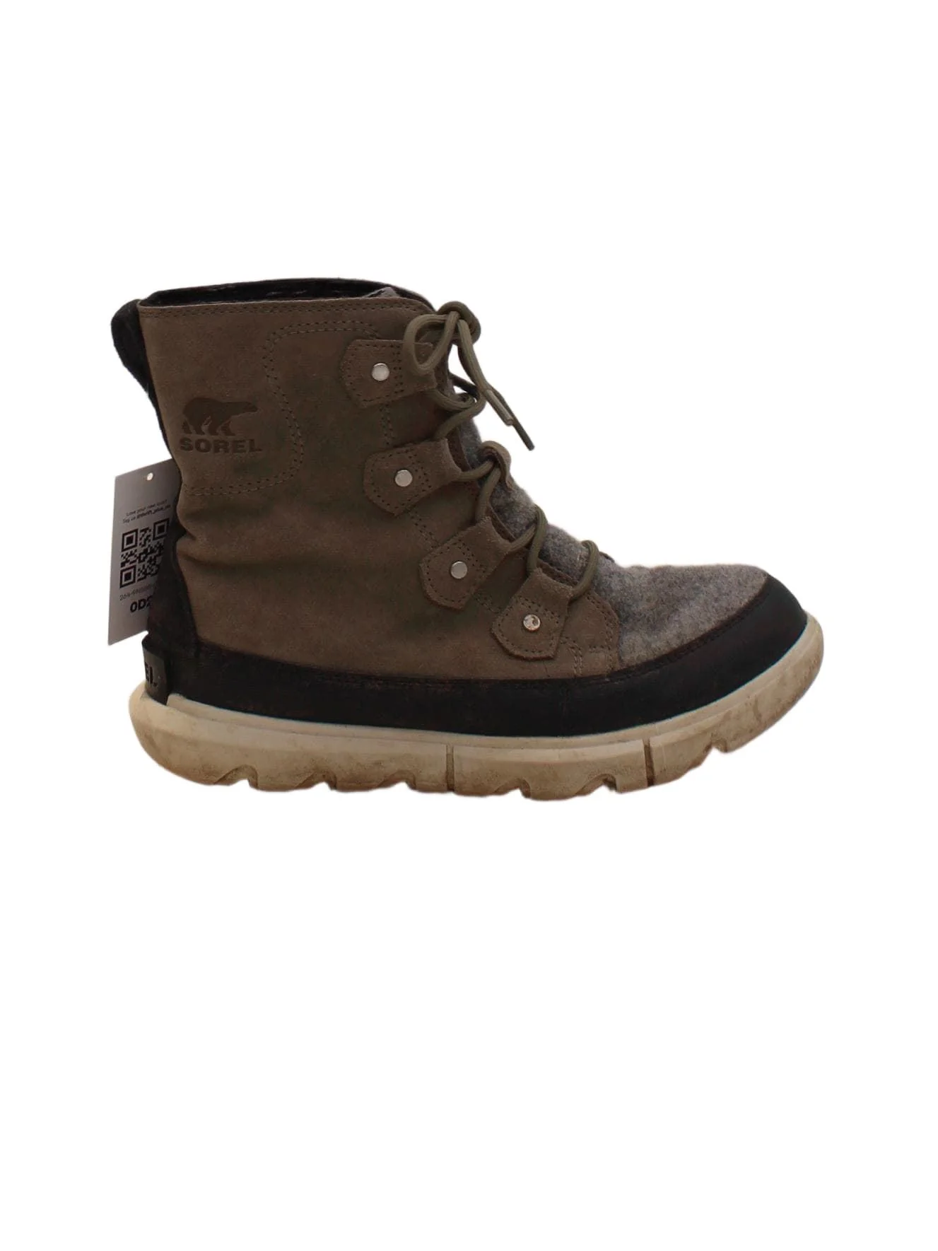 Sorel Women's Boots UK 6 Brown Suede with Wool Combat