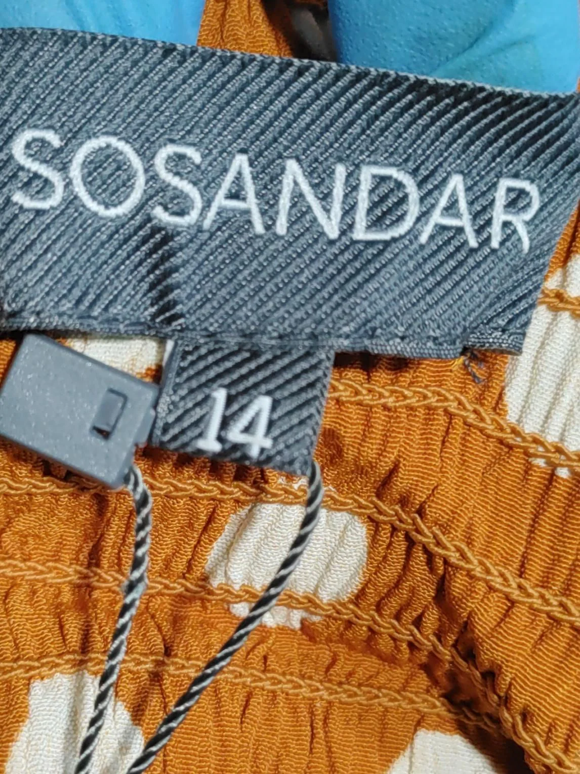Sosandar A-Line Midi Dress UK14 in Orange - Image 5