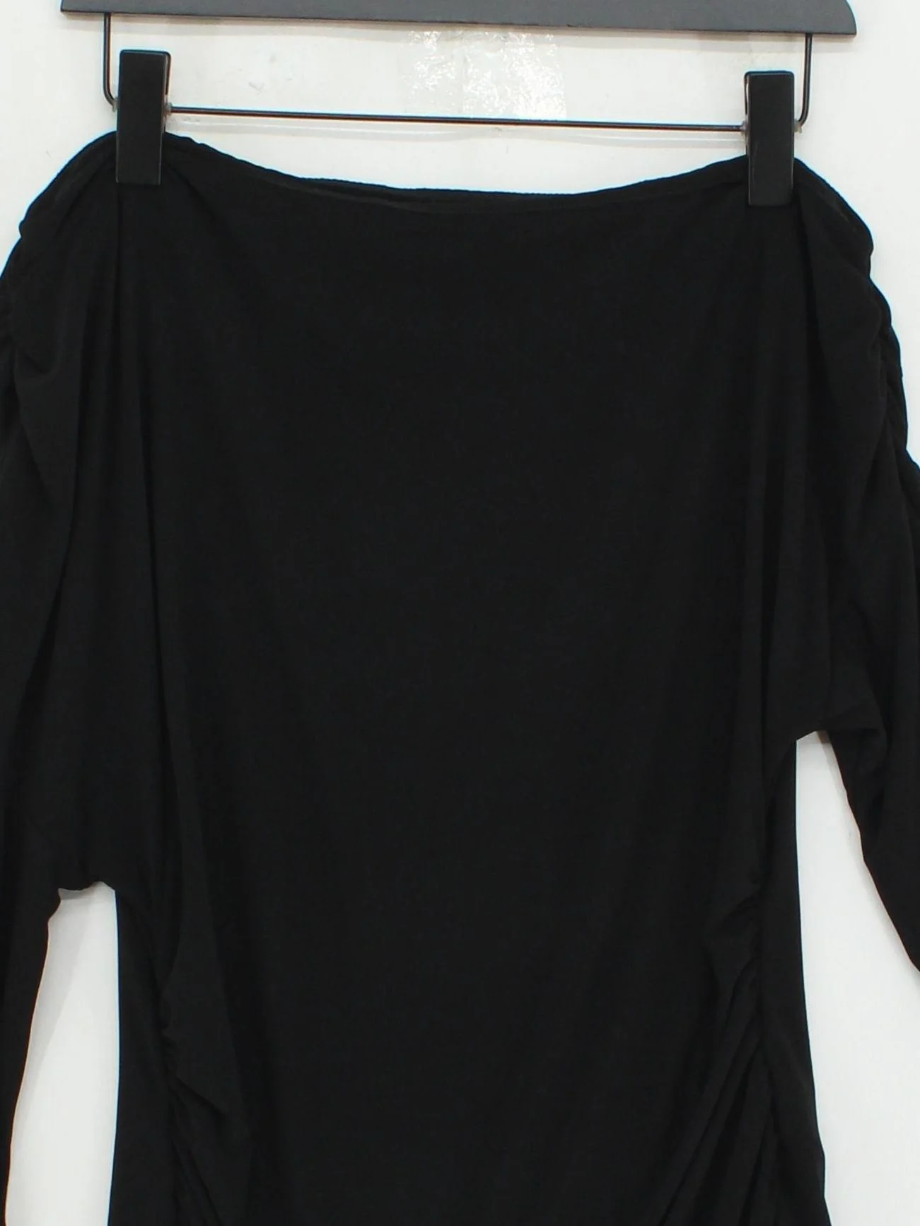 Sosandar Women's Top UK 12 Black Polyester with Elastane Basic - Image 3