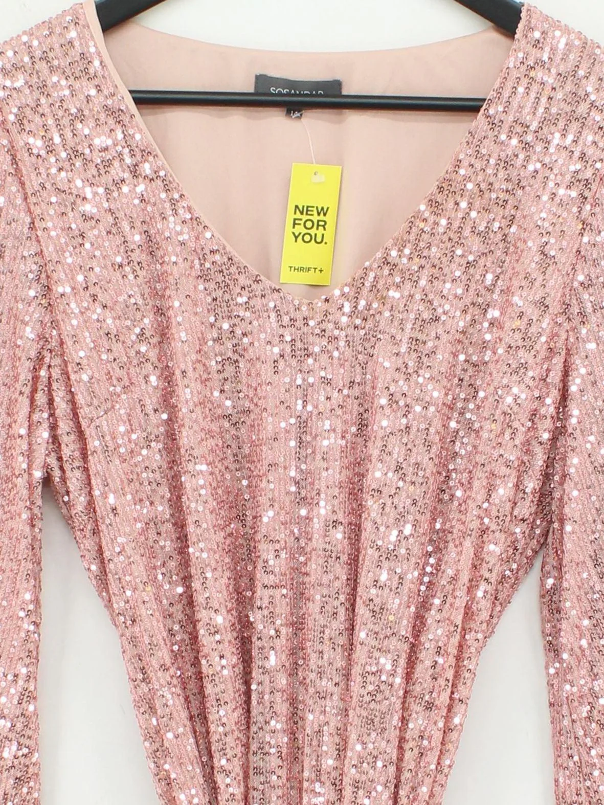 Sosandar Wrap Mini Dress UK14 in Pink - Image 3