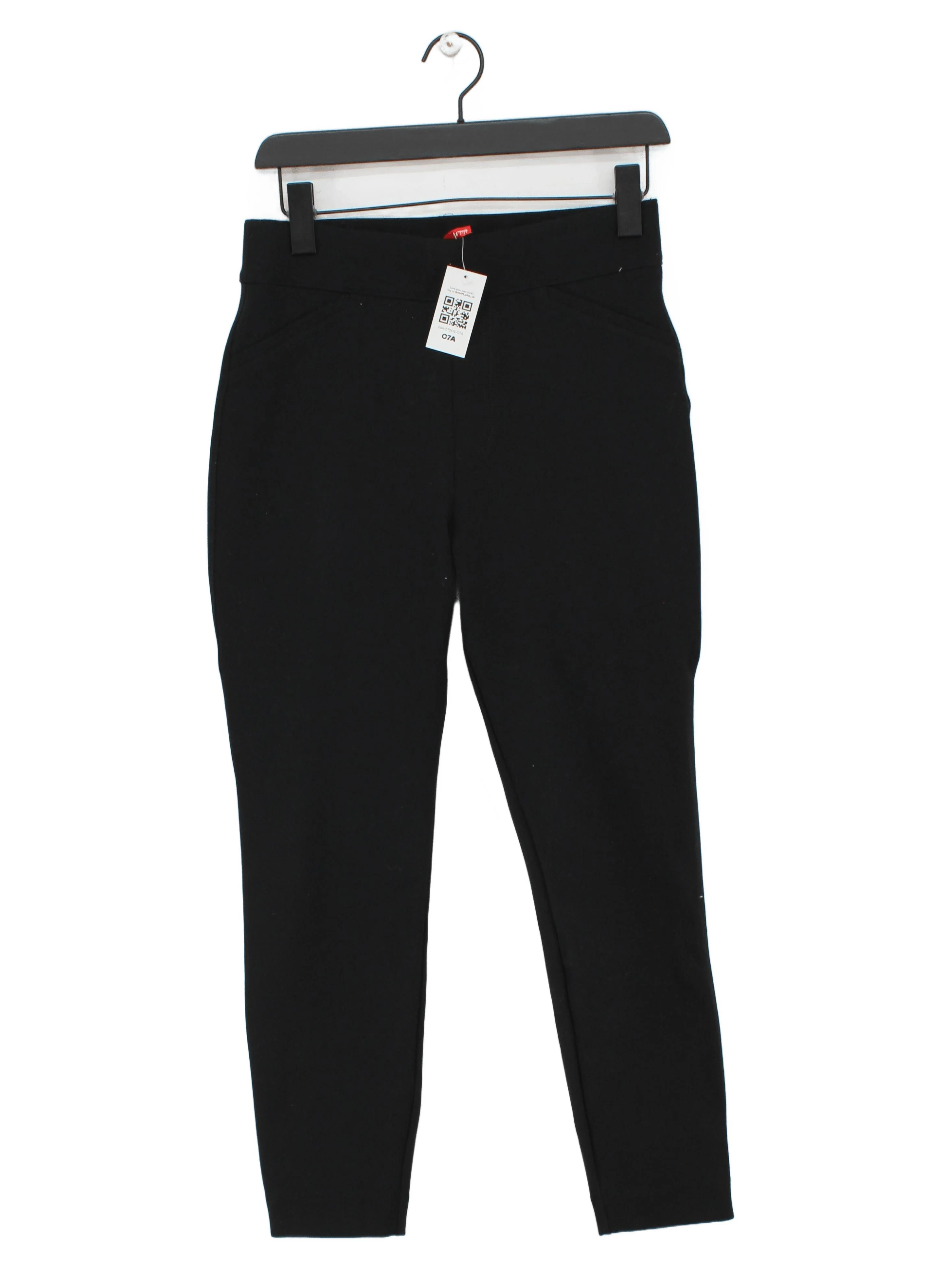 Spanx Women's Trousers M Black Rayon with Nylon, Elastane Tapered Sweatpants
