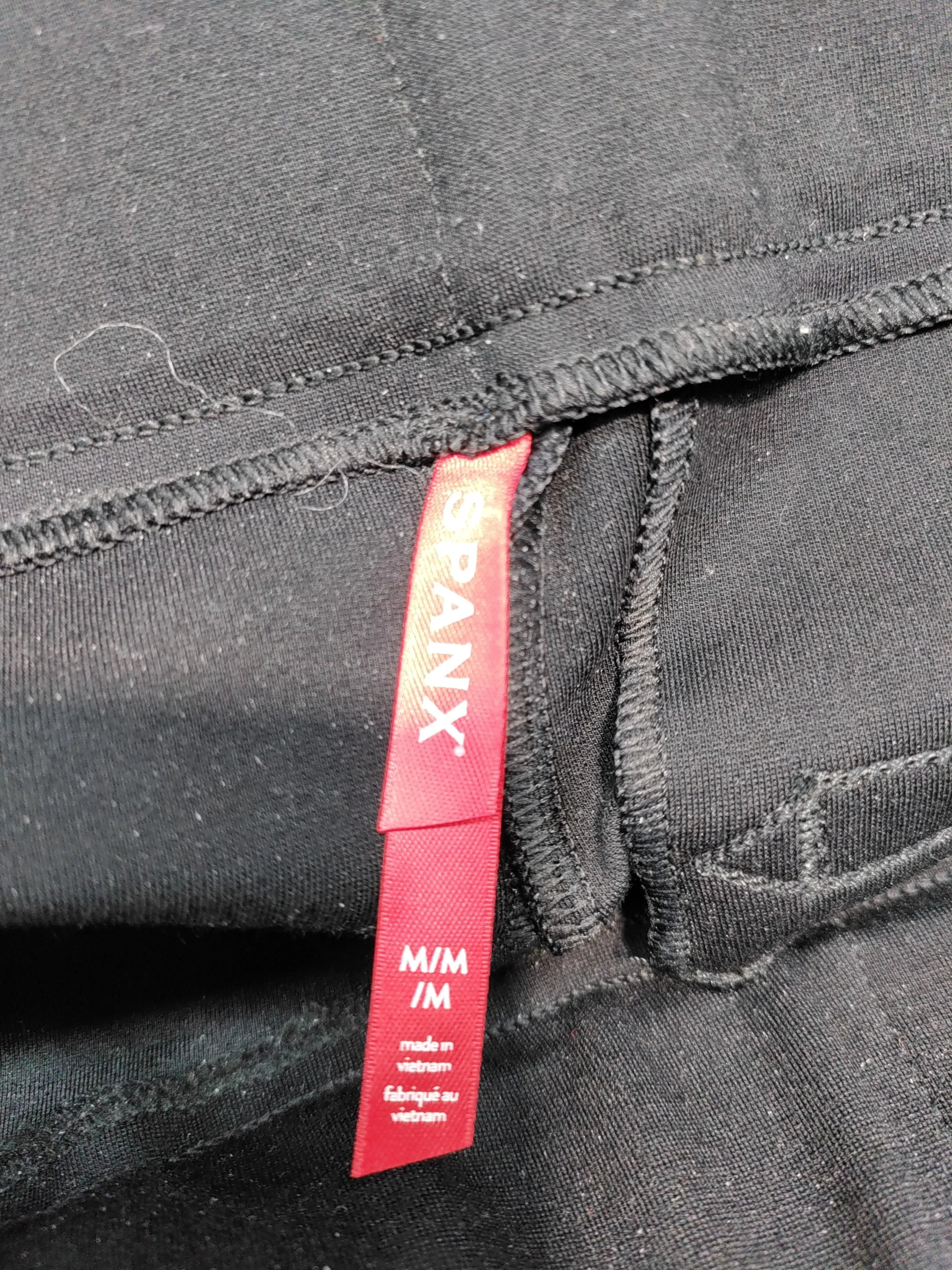 Spanx Women's Trousers M Black Rayon with Nylon, Elastane Tapered Sweatpants - Image 5