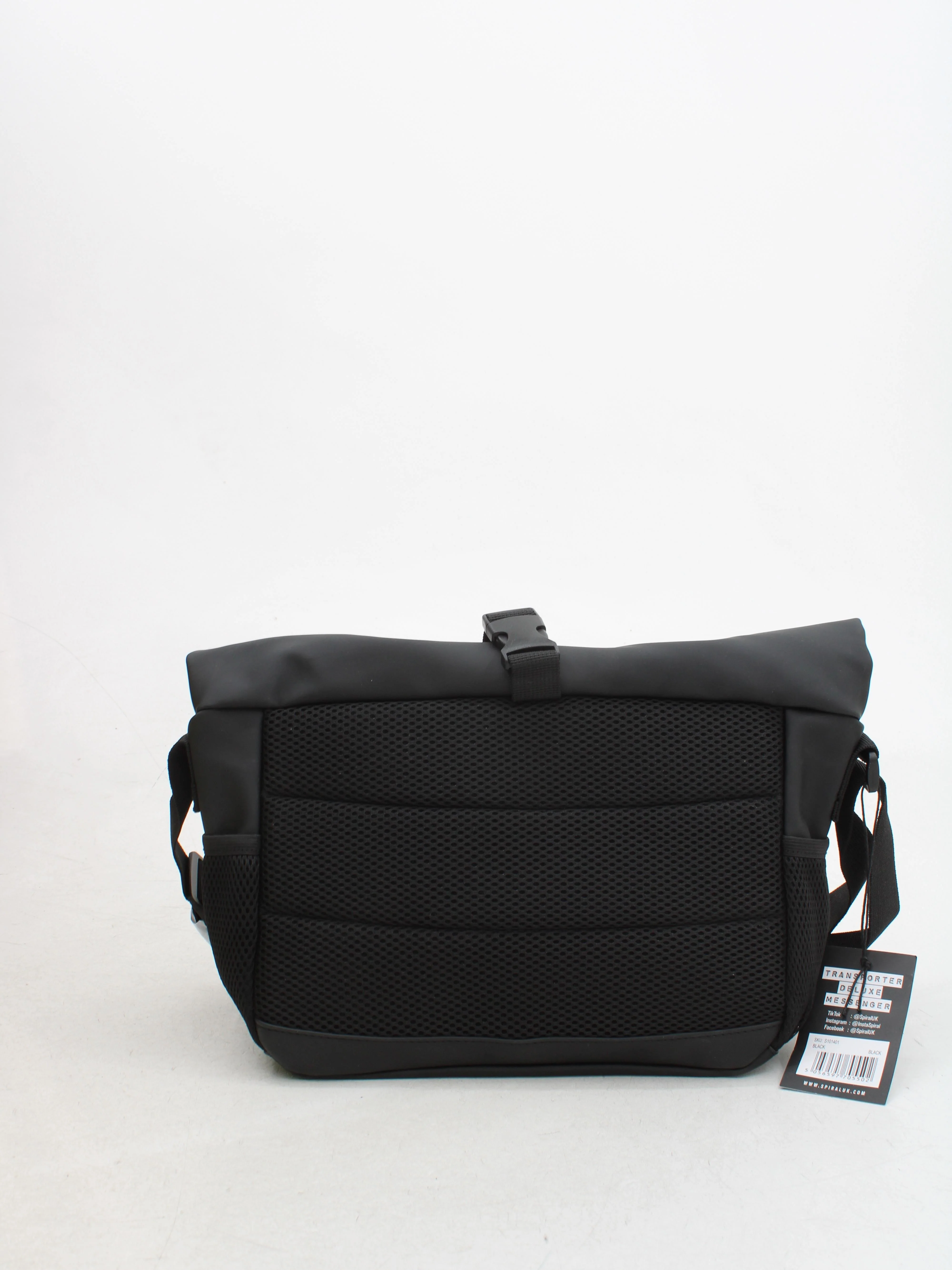 Spiral Men's Bag Black Polyester with Polyester Satchel - Image 2