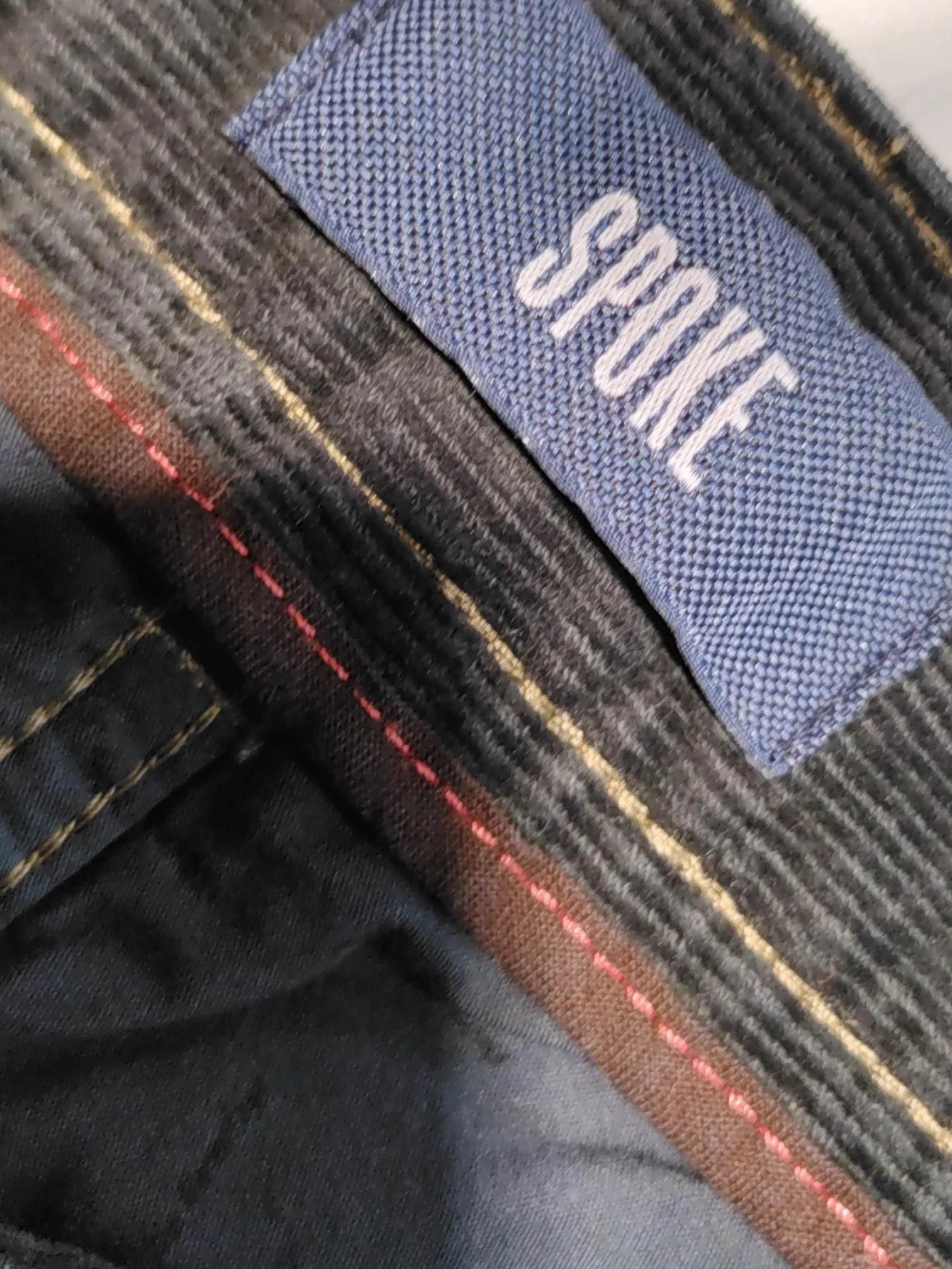 Spoke Men's Trousers W 32 in Black Cotton with Elastane Tapered Chino - Image 7