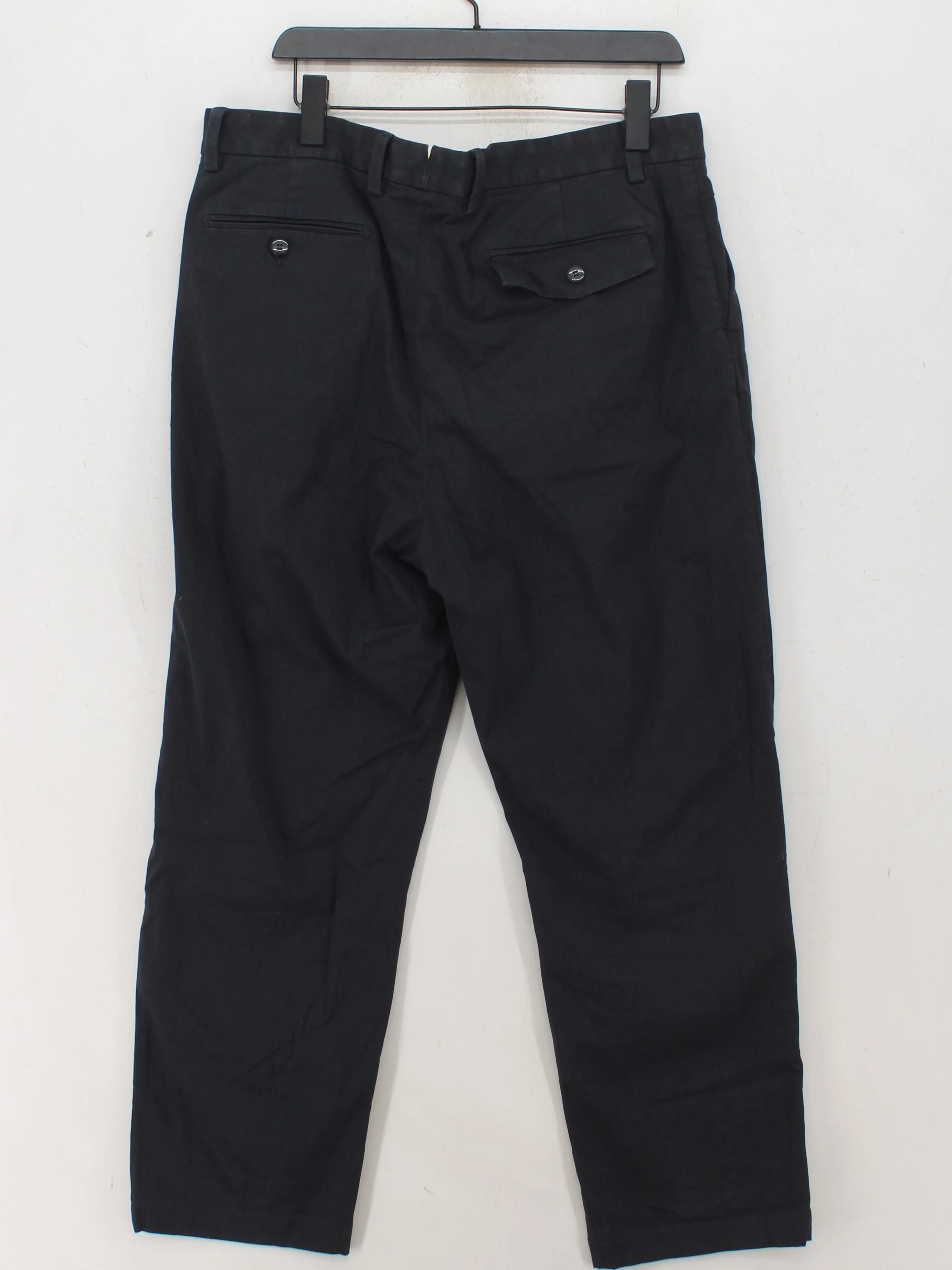 Spoke Men's Trousers W 35 in Black Cotton with Spandex Tapered Chino - Image 2