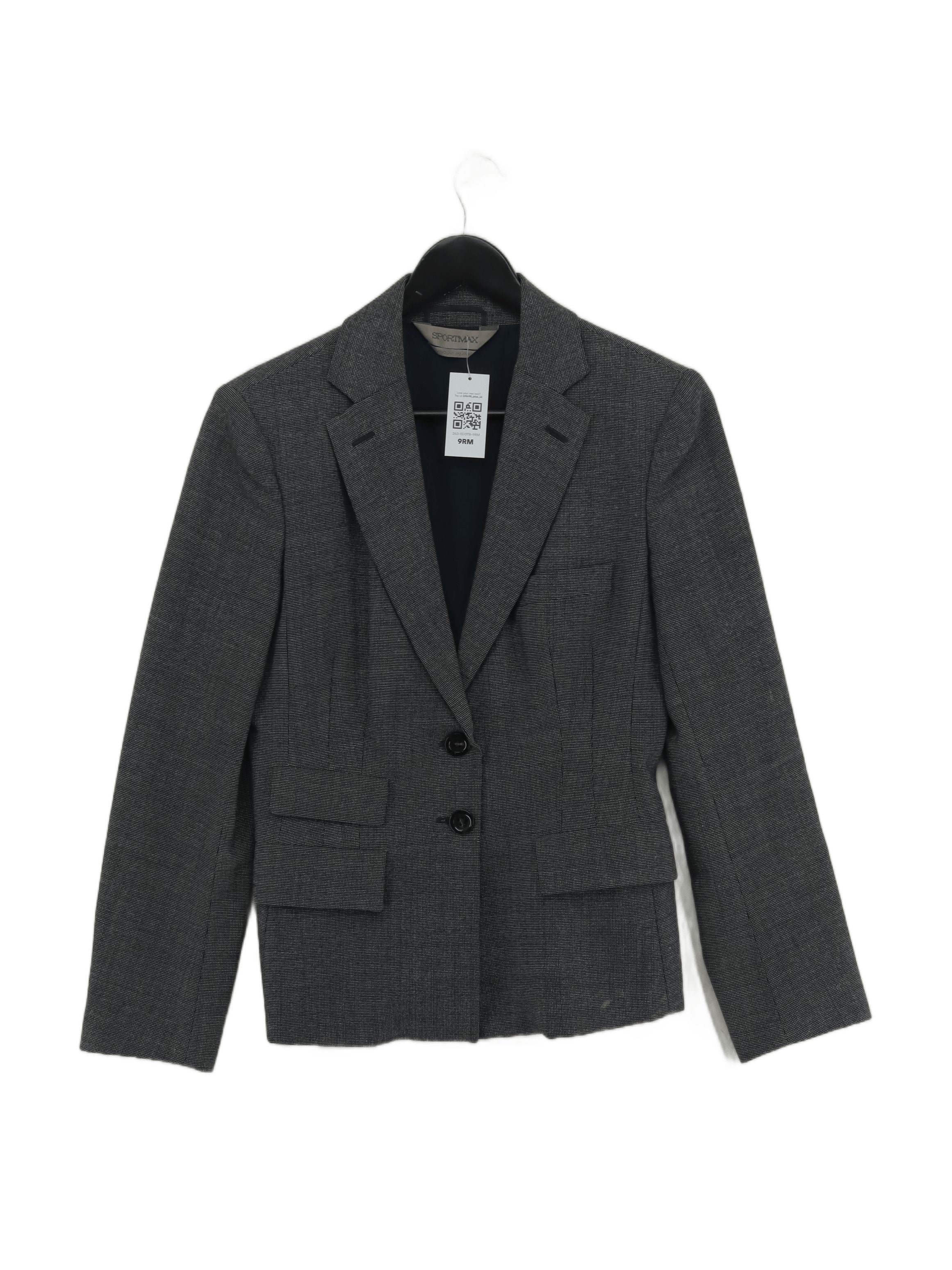Sportmax Women's Blazer UK 10 Grey 100% Other Overcoat