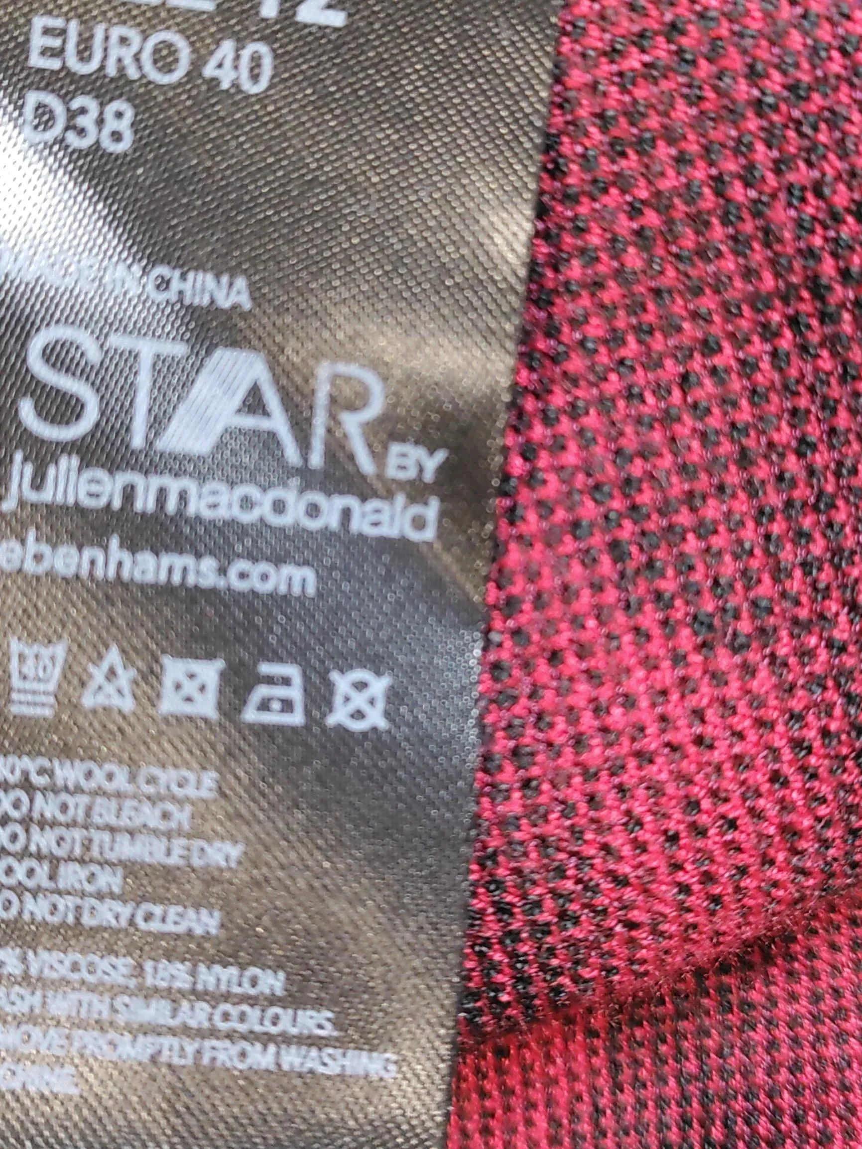Star by Julien Macdonald Jumper Mini Dress UK12 in Multi - Image 6