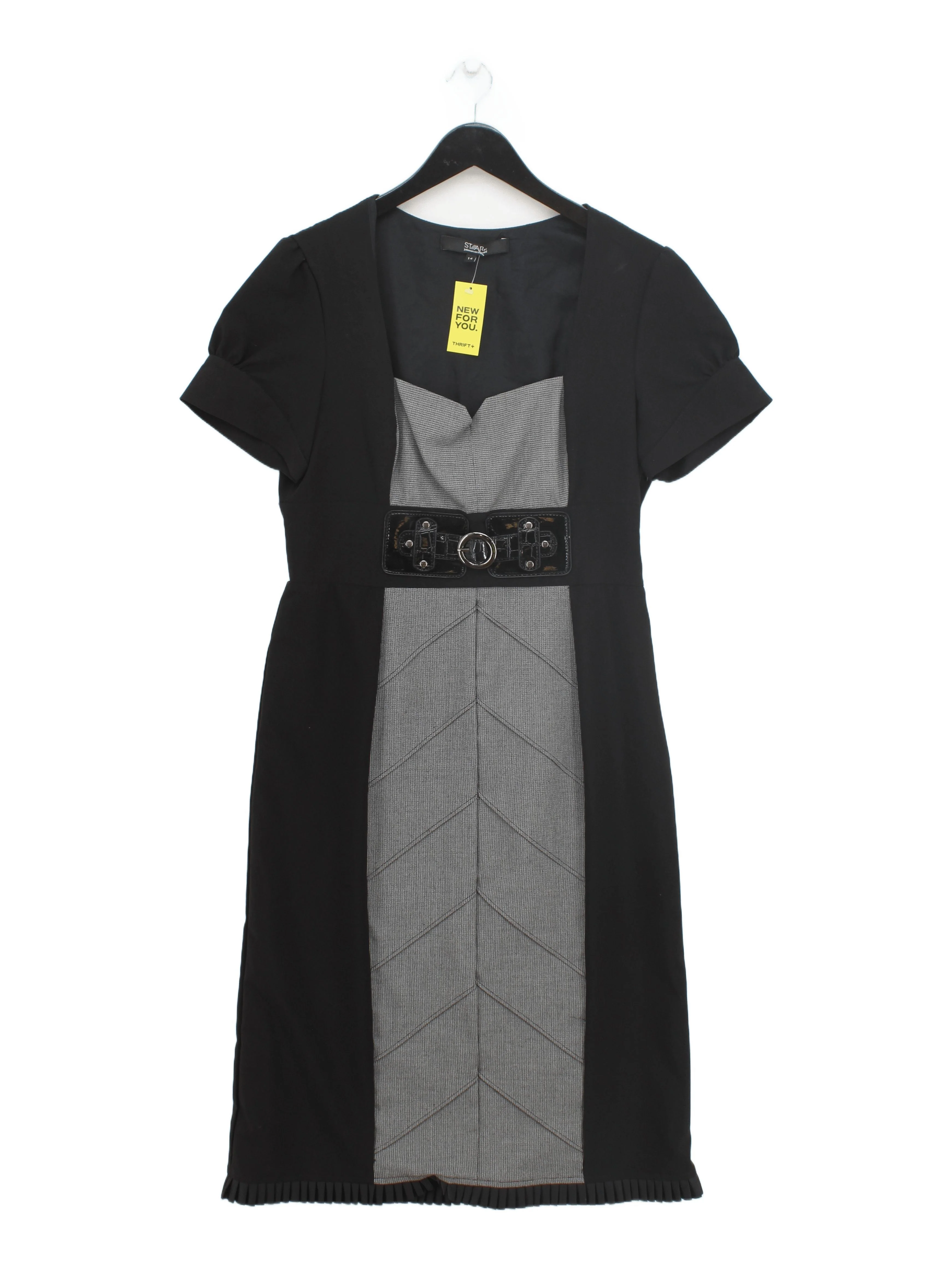 Star by Julien Macdonald Shirt Midi Dress UK14 in Black