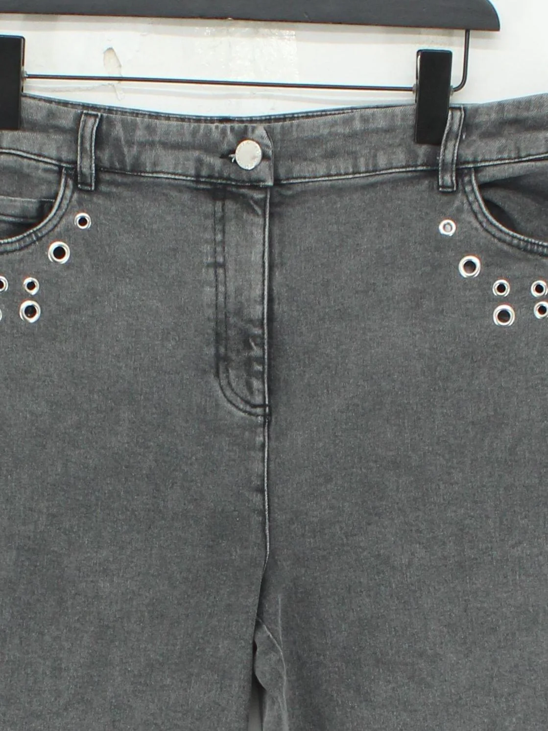 Star By Julien Macdonald Women's Jeans UK 16 Grey Cotton with Elastane Straight - Image 3