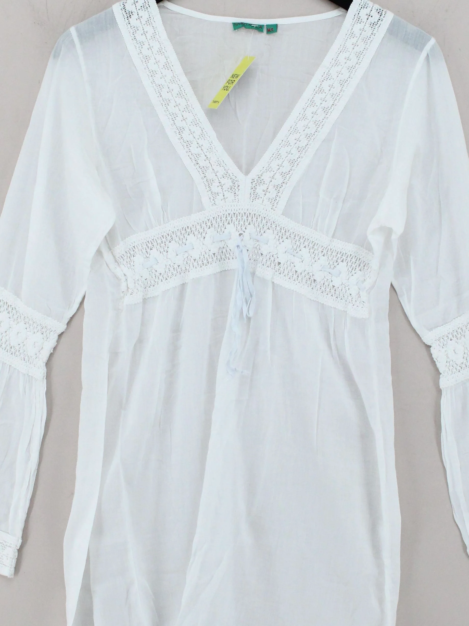 Star Mela T-Shirt Mini Dress M in White - Image 3