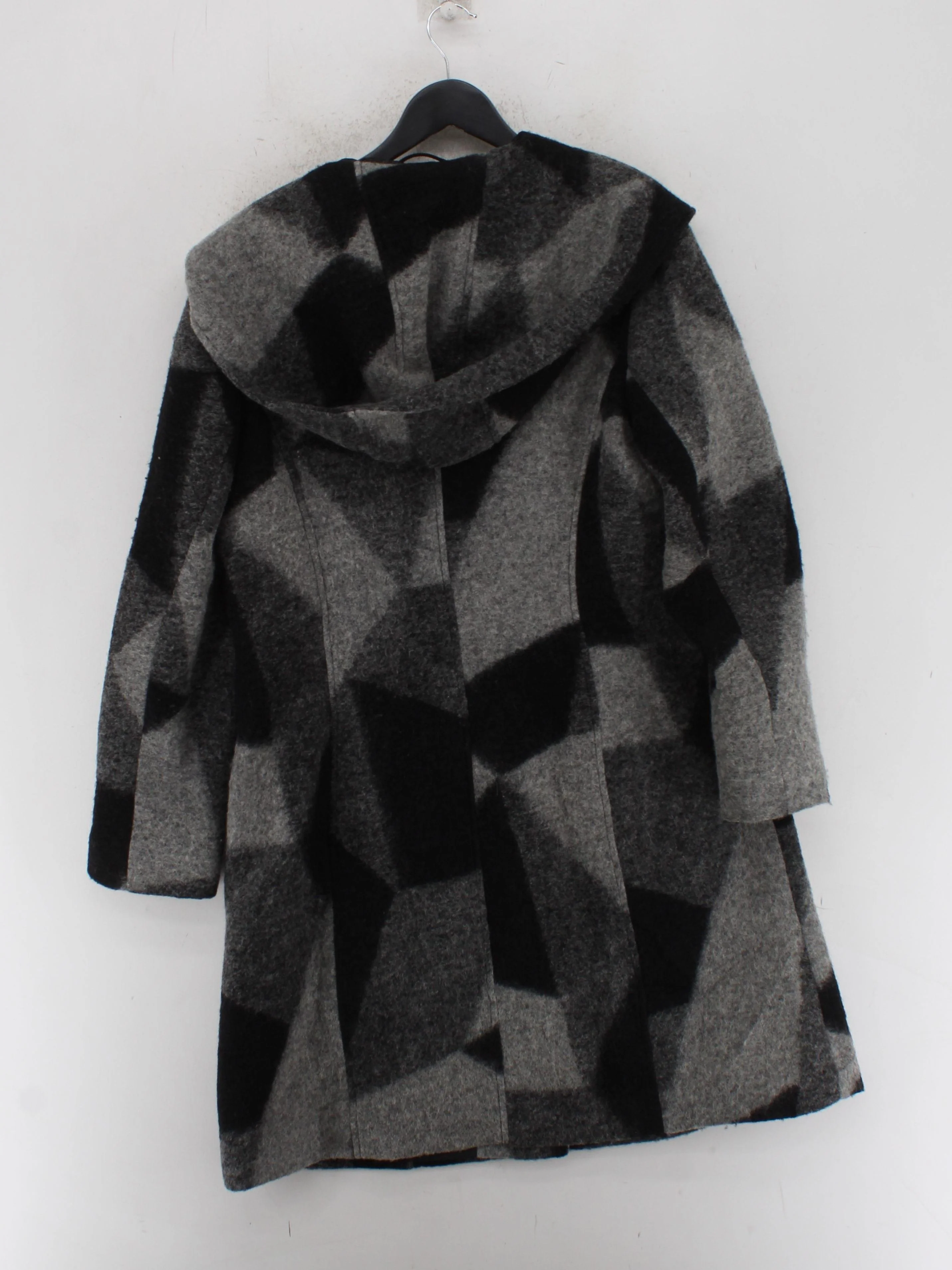 Steilmann Women's Coat UK 14 Multi Geometric Wool with Polyester Overcoat - Image 2