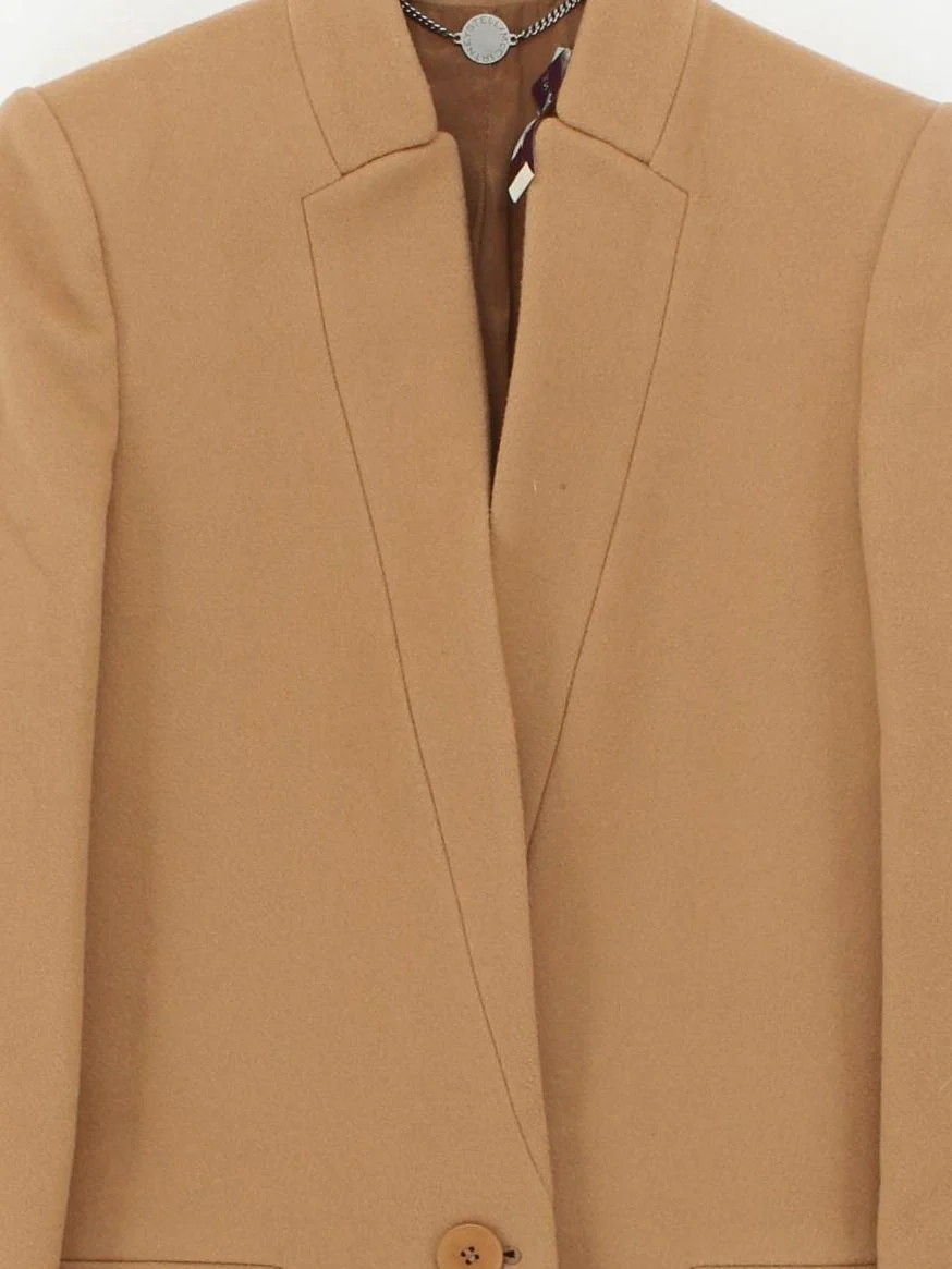 Stella McCartney Women's Coat UK 10 Tan Wool - Image 3