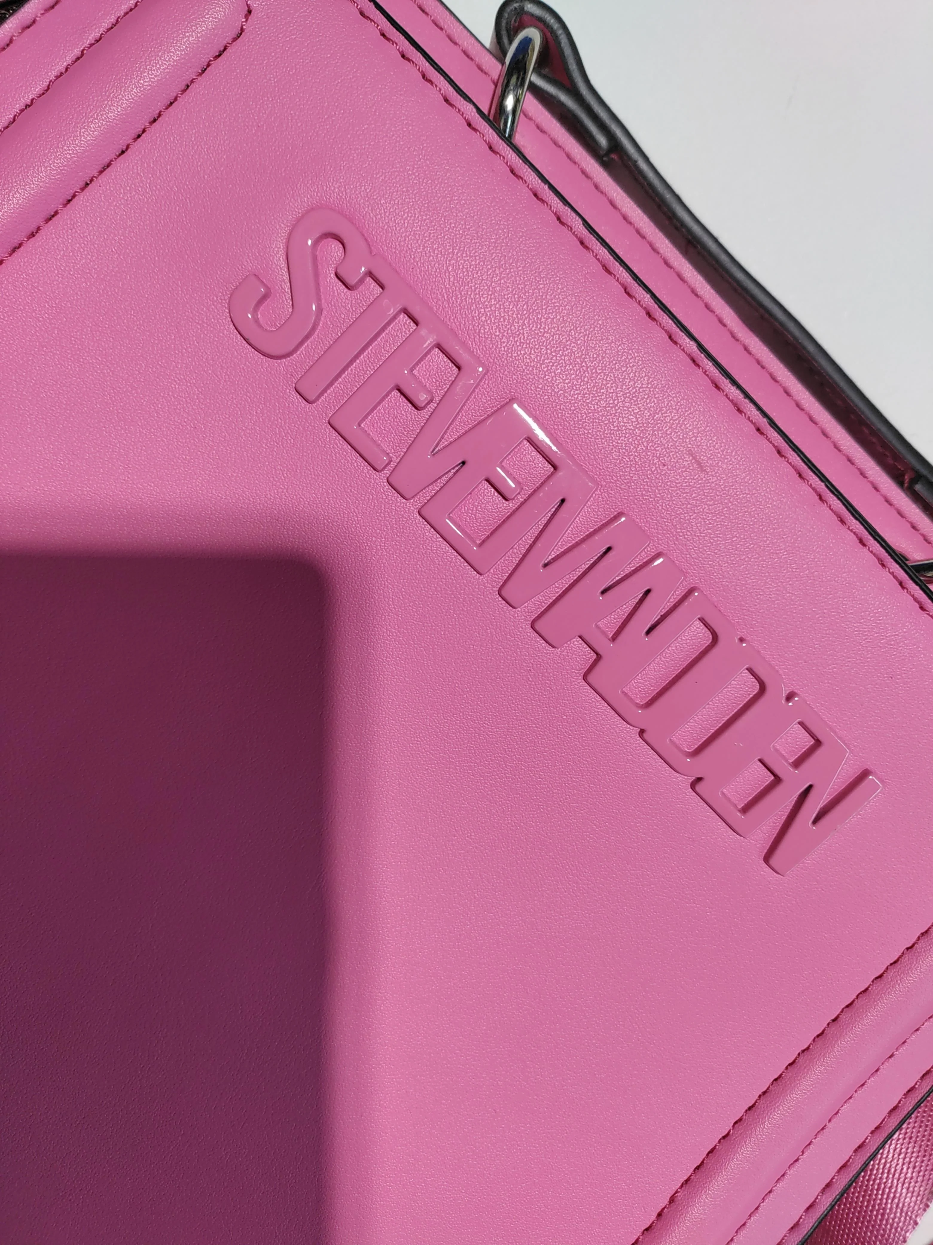 Steve Madden Women's Bag Pink 100% Faux Leather Crossbody - Image 6