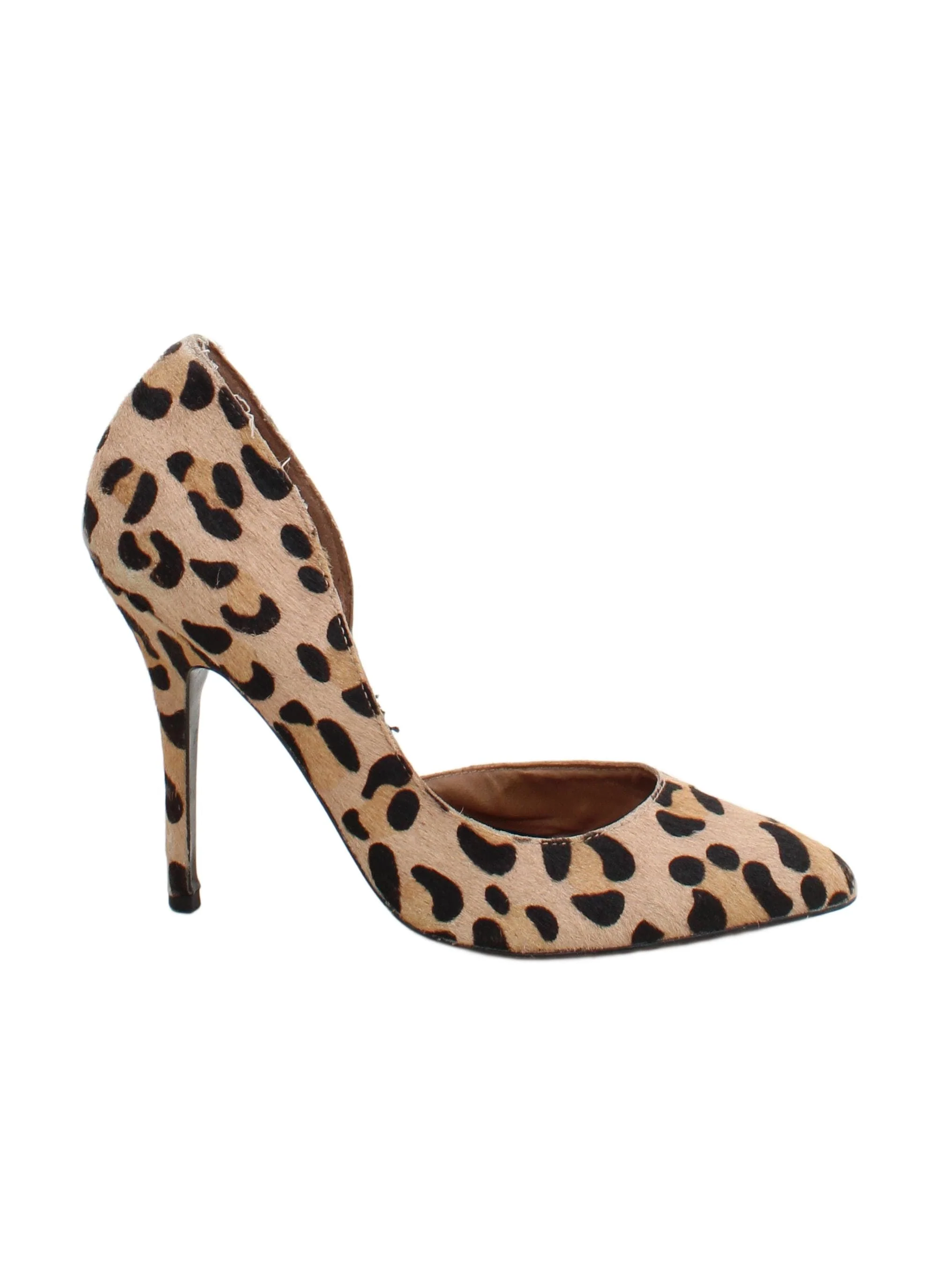 Steve Madden Women's Heels UK 5 Tan Animal Print 100% Animal Fur Court