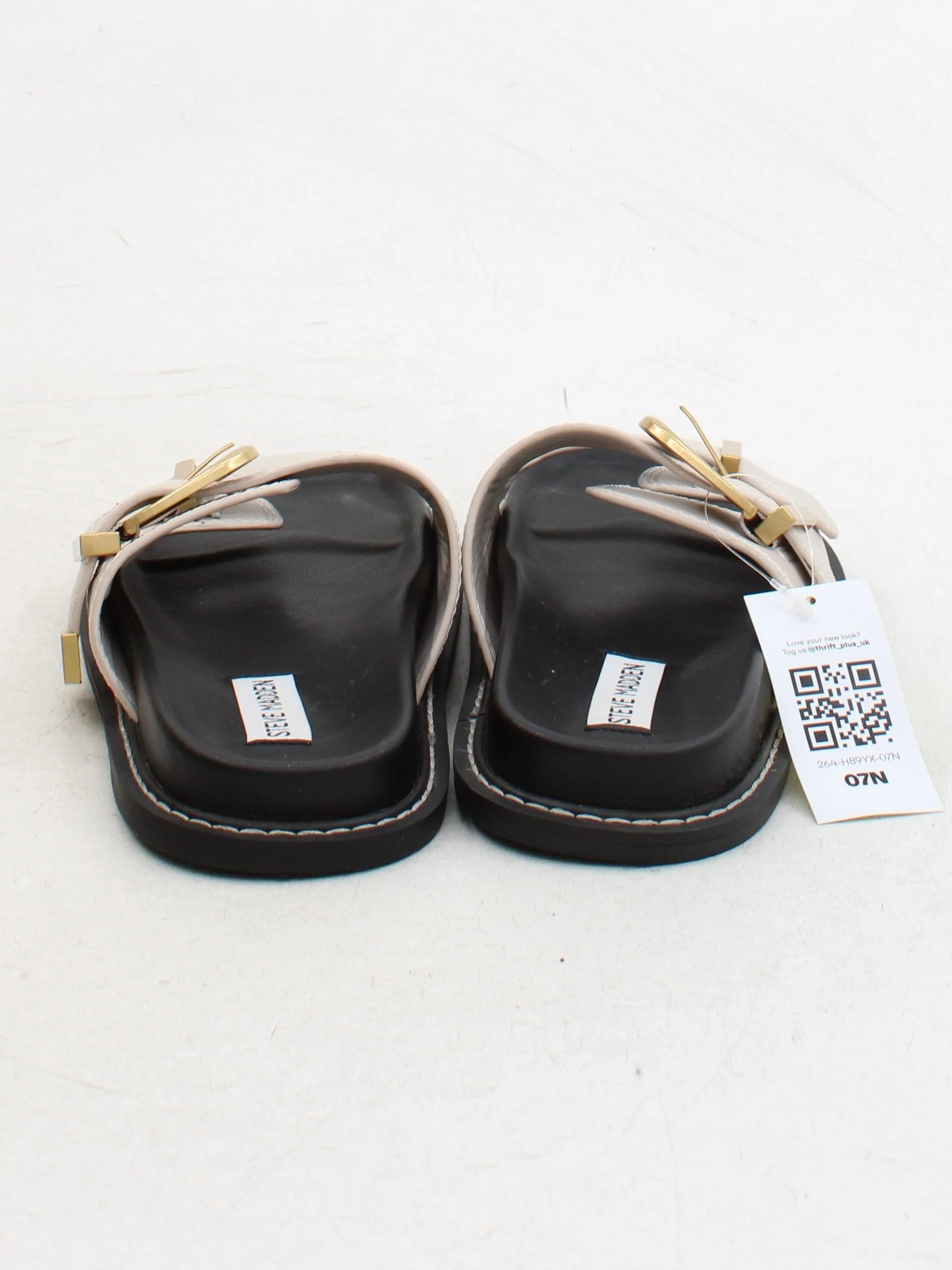 Steve Madden Women's Sandals UK 6.5 Cream 100% Faux Leather Slider - Image 3