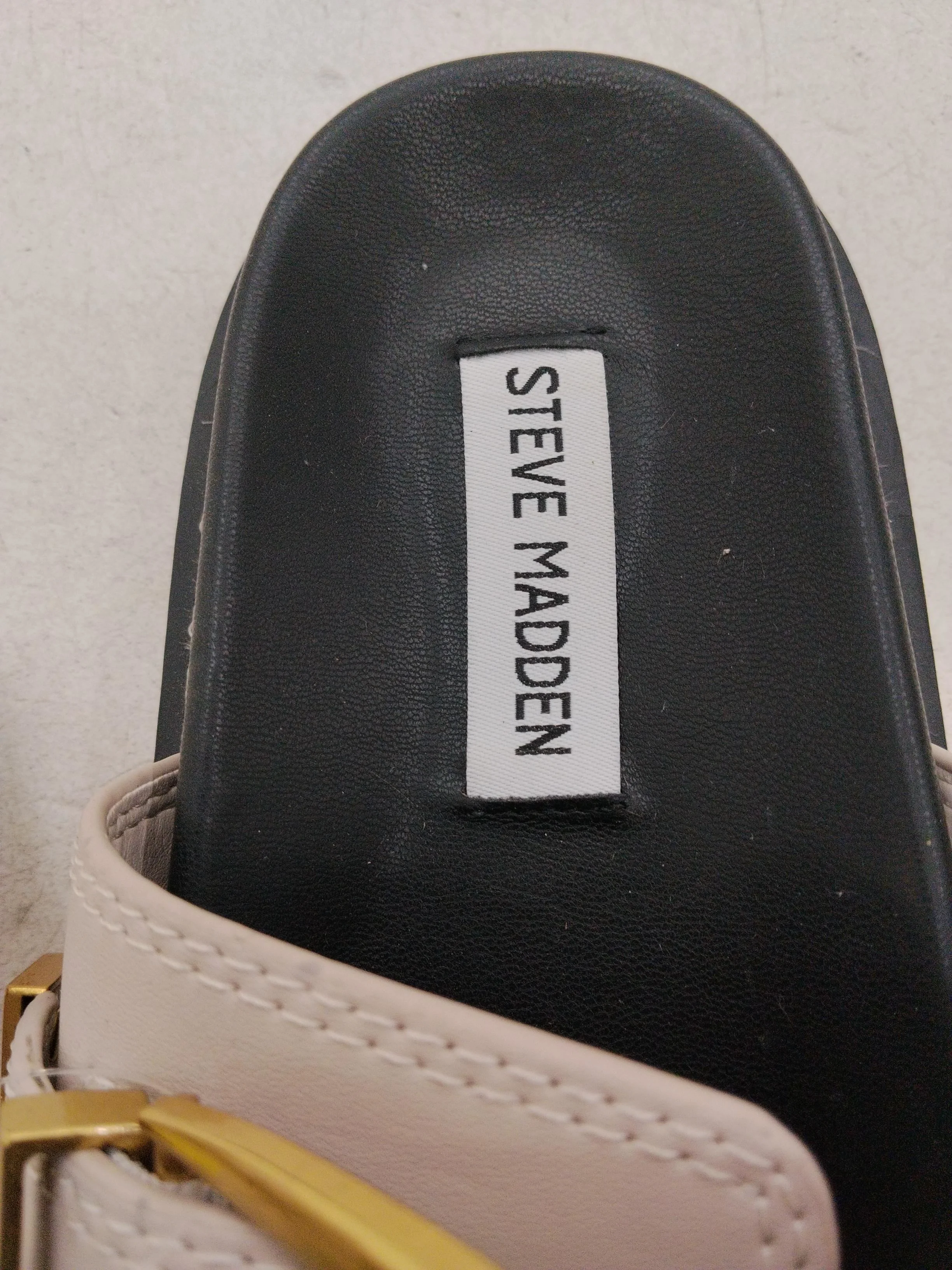Steve Madden Women's Sandals UK 6.5 Cream 100% Faux Leather Slider - Image 6