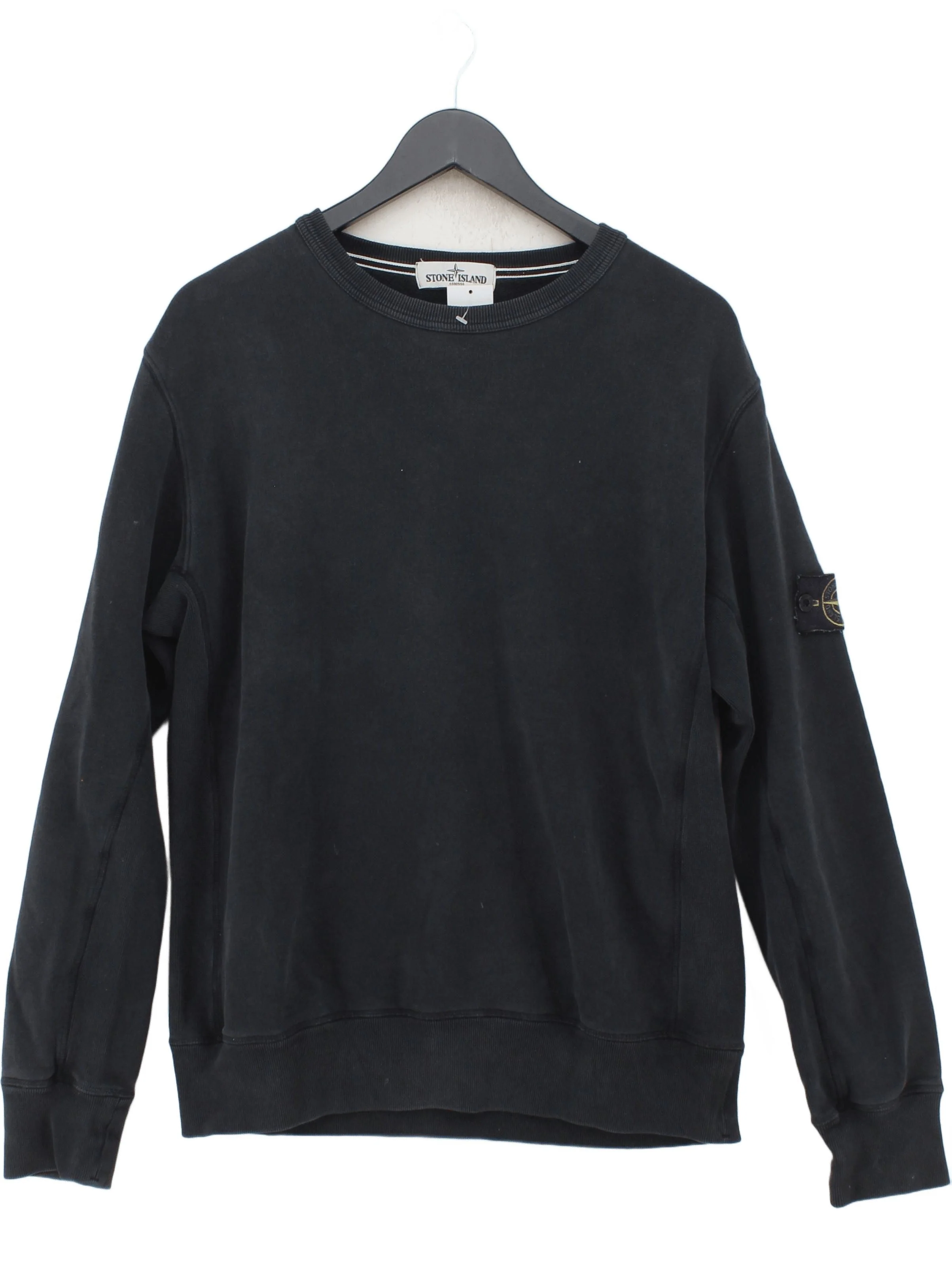 Stone Island Men's Hoodie M Black 100% Cotton Pullover