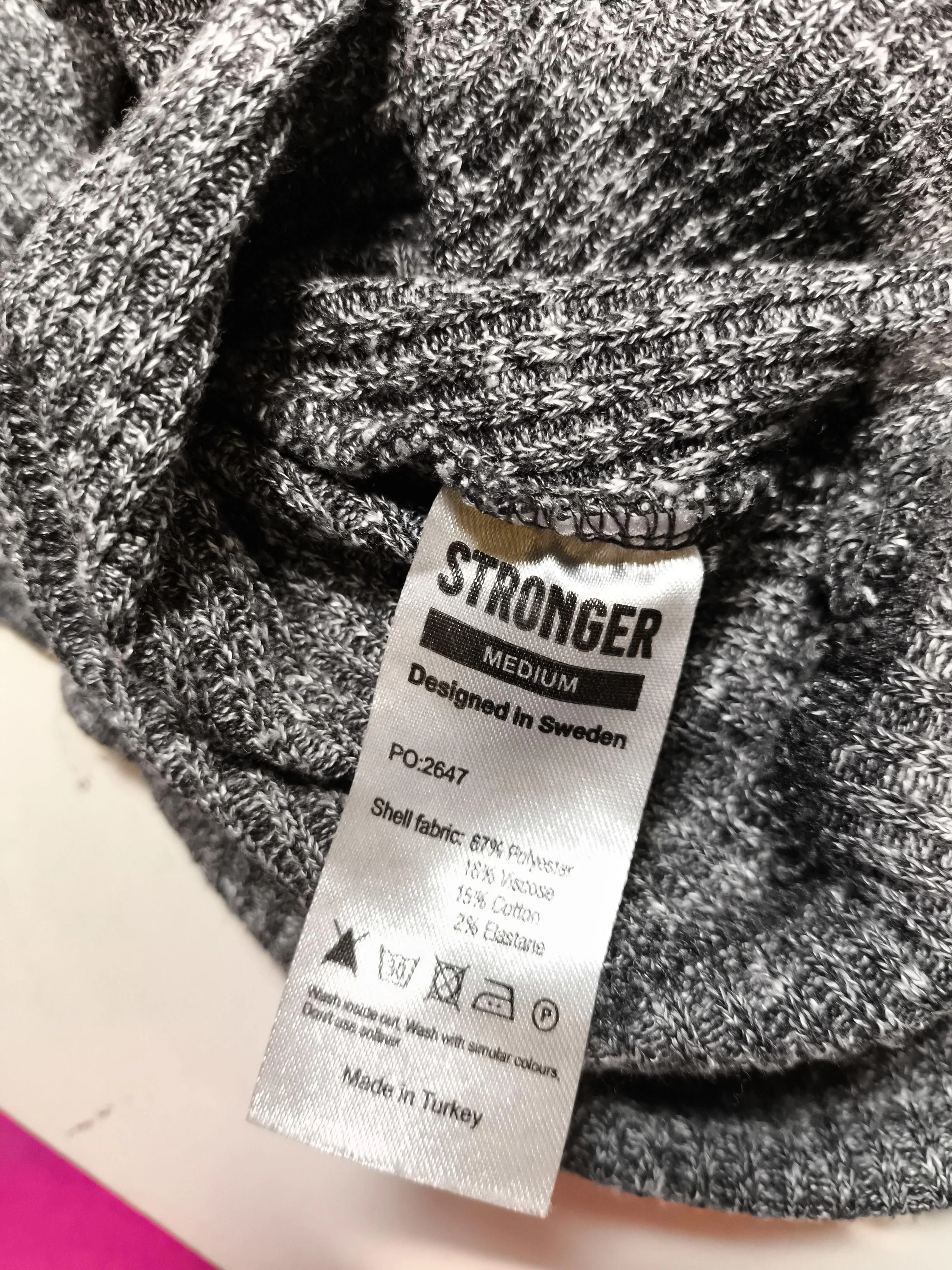 Stronger Women's Top M Grey Polyester with Viscose, Cotton, Elastane Cropped - Image 6