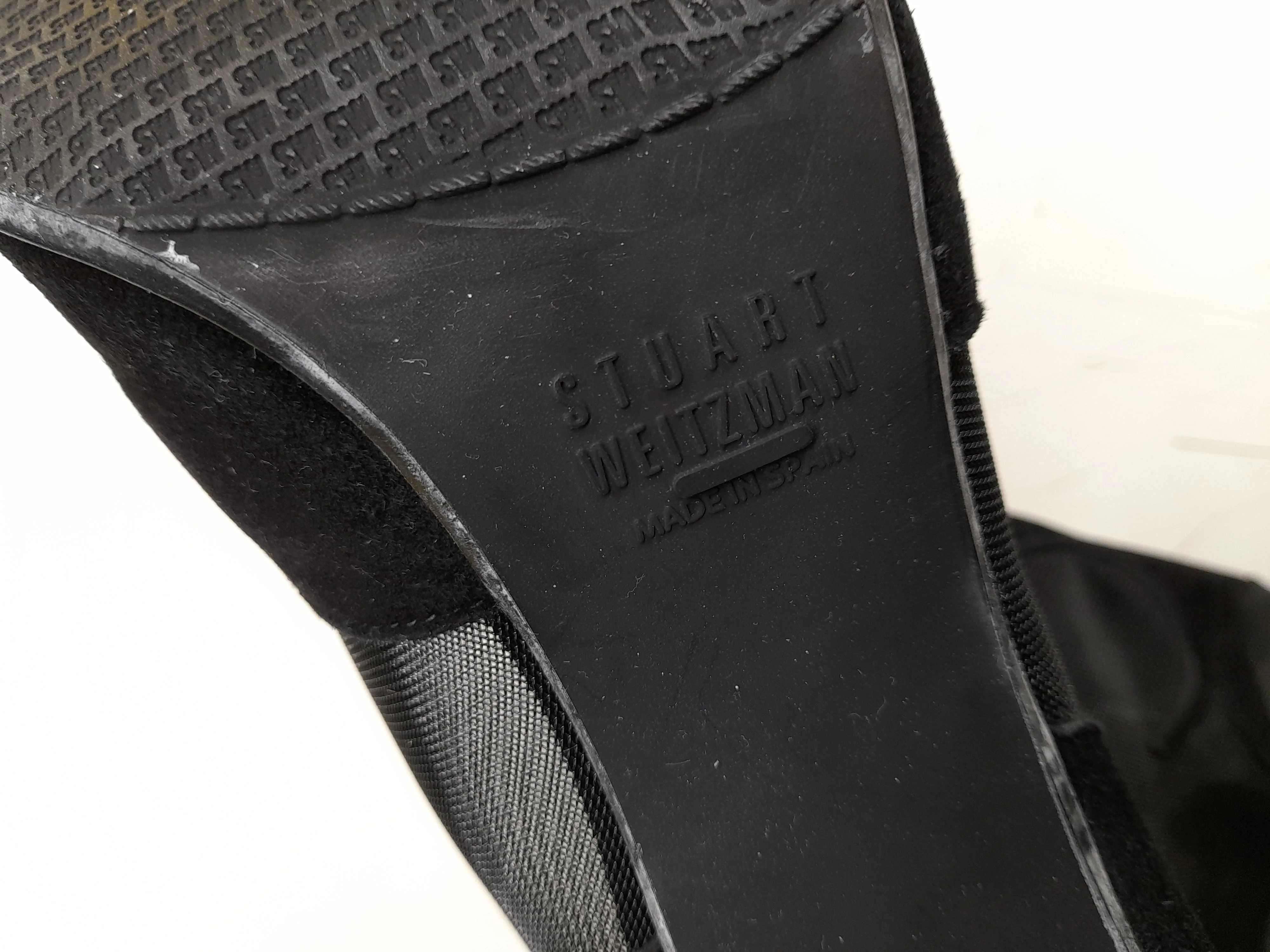 Stuart Weitzman Women's Boots UK 7.5 Black Suede with Polyamide Platform - Image 9