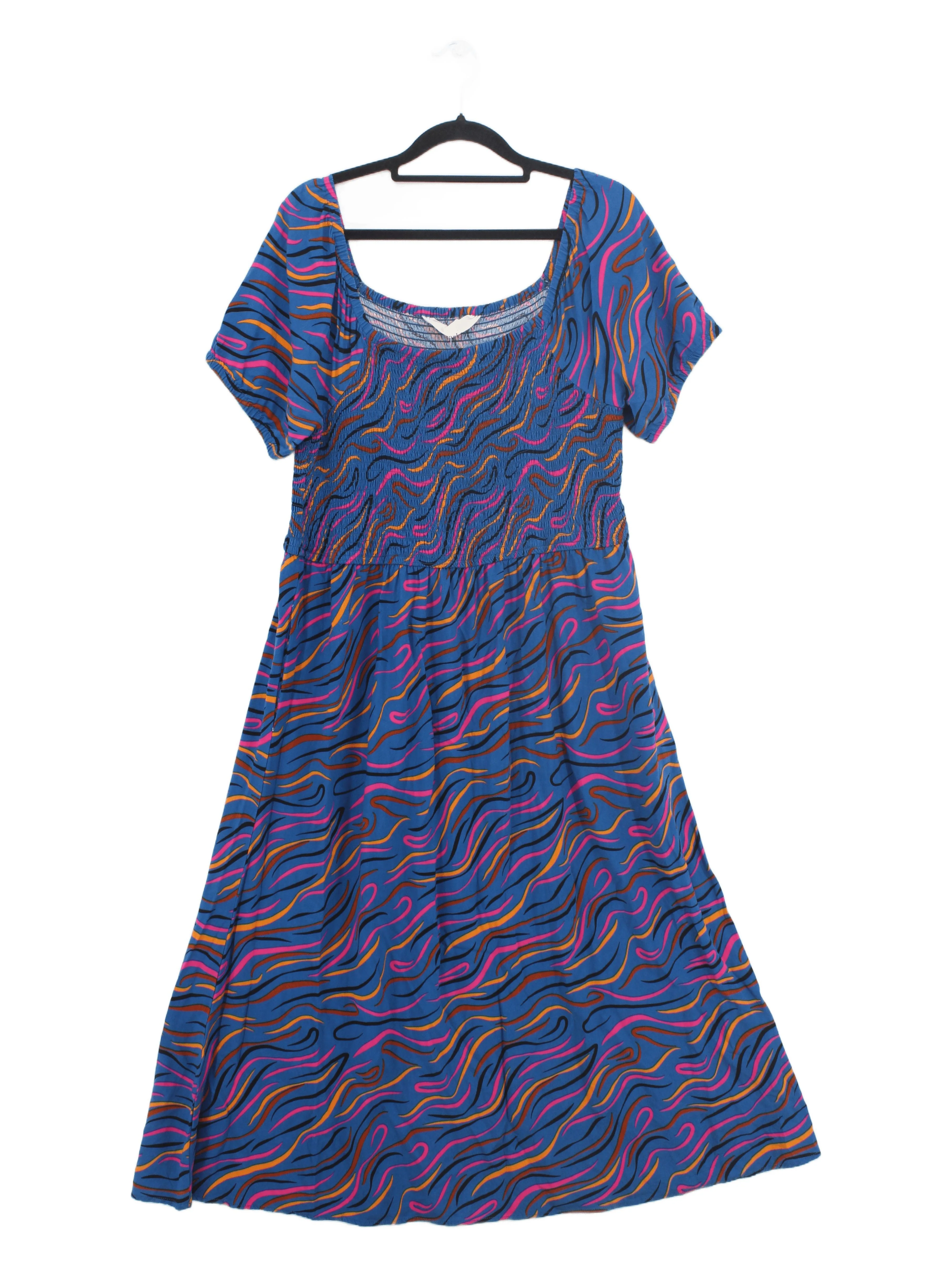Sugarhill A-Line Midi Dress UK14 in Blue