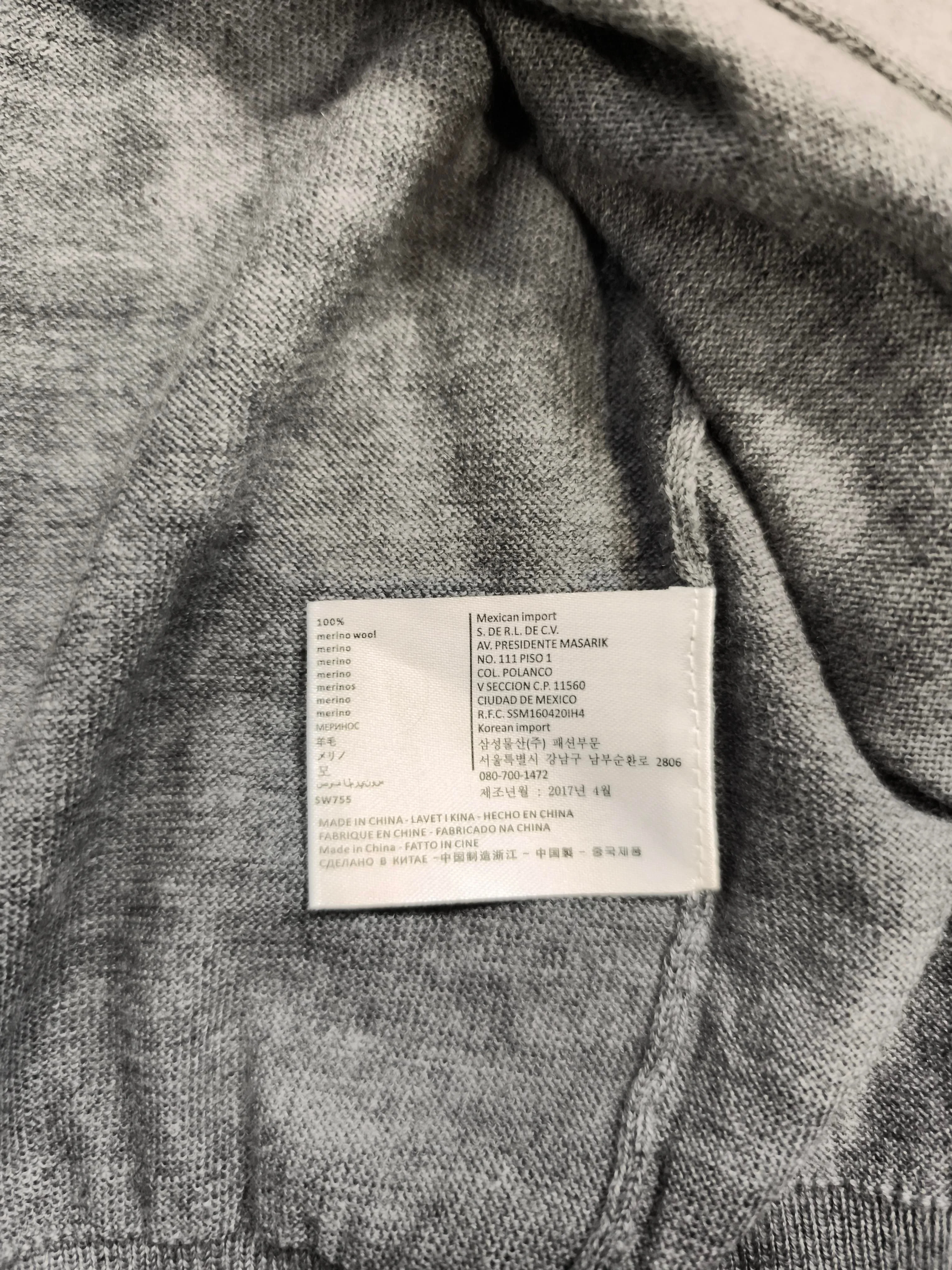 Suitsupply Men's Cardigan L Grey 100% Wool V-Neck Cardigan - Image 6