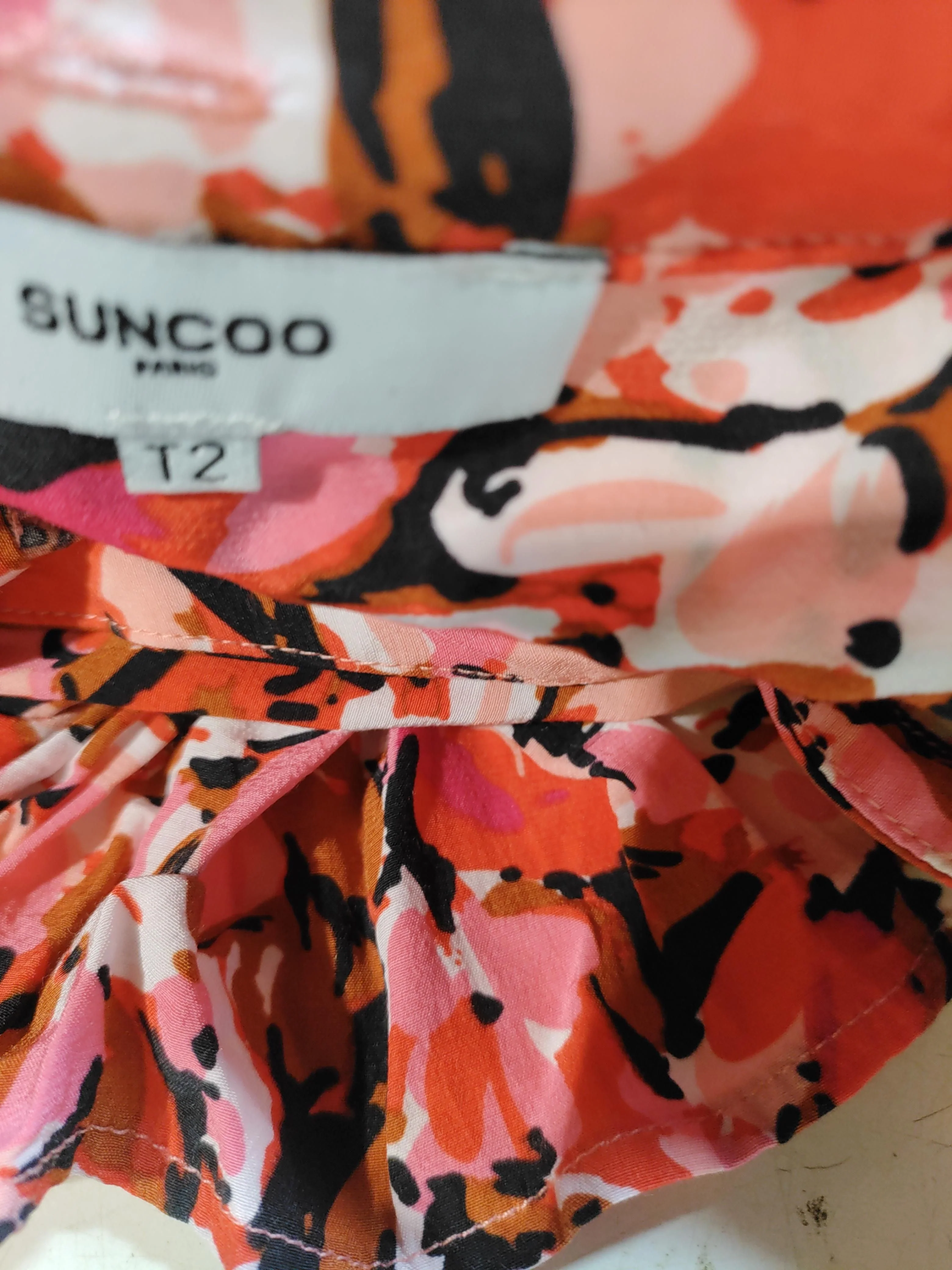 Suncoo Women's Blouse M Multi Floral 100% Viscose Long Sleeve V-Neck Basic - Image 5