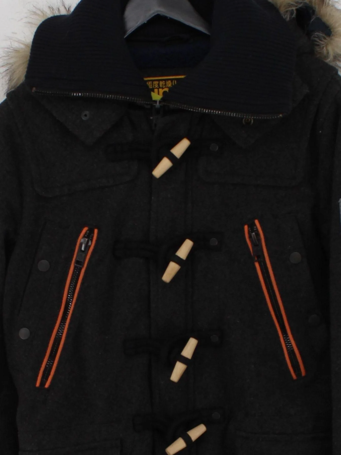 Superdry Men's Coat S Grey Wool with Polyester, Nylon, Acrylic Overcoat - Image 3