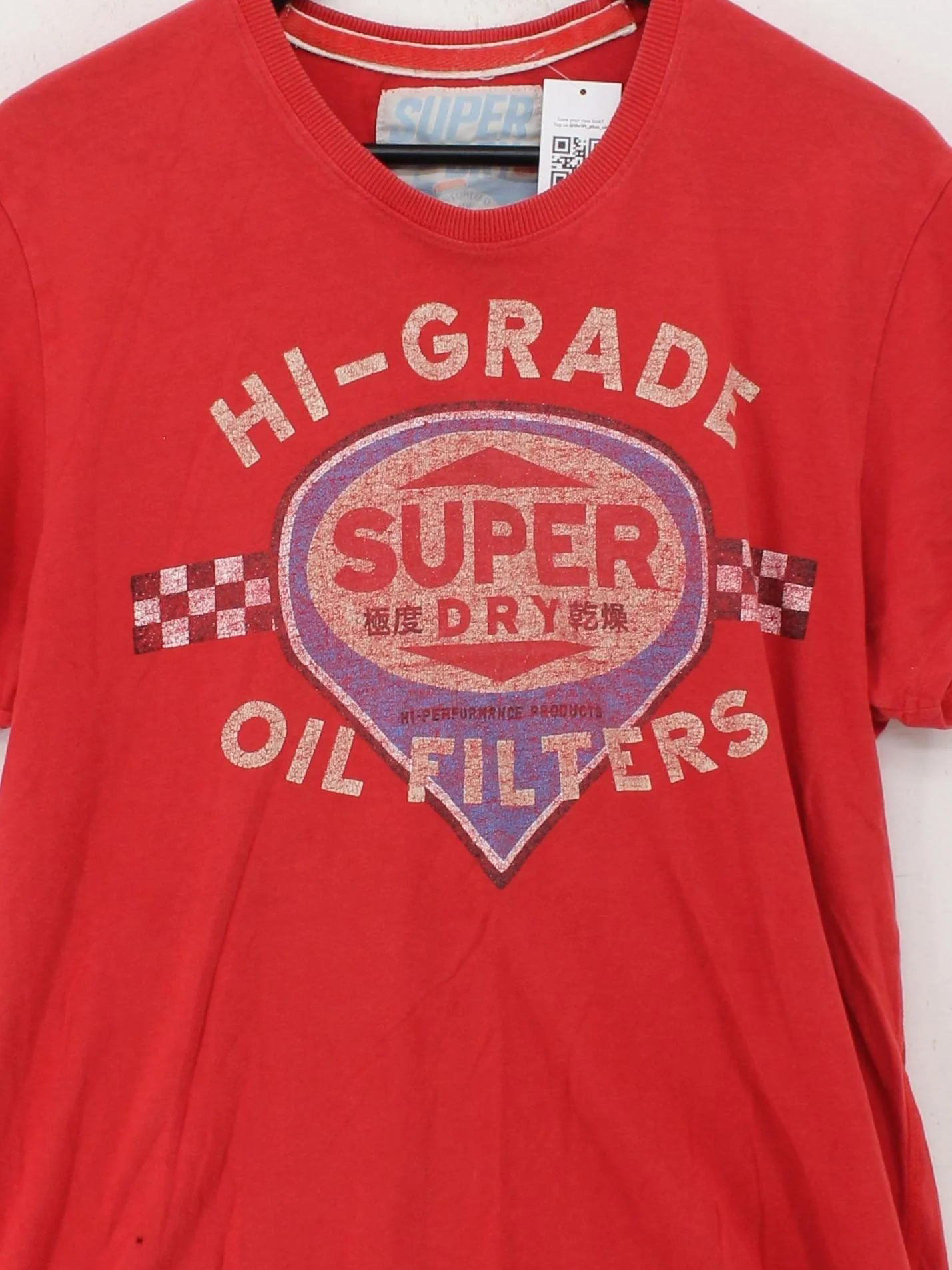 Superdry Men's T-Shirt L Red Graphic 100% Cotton Basic - Image 3