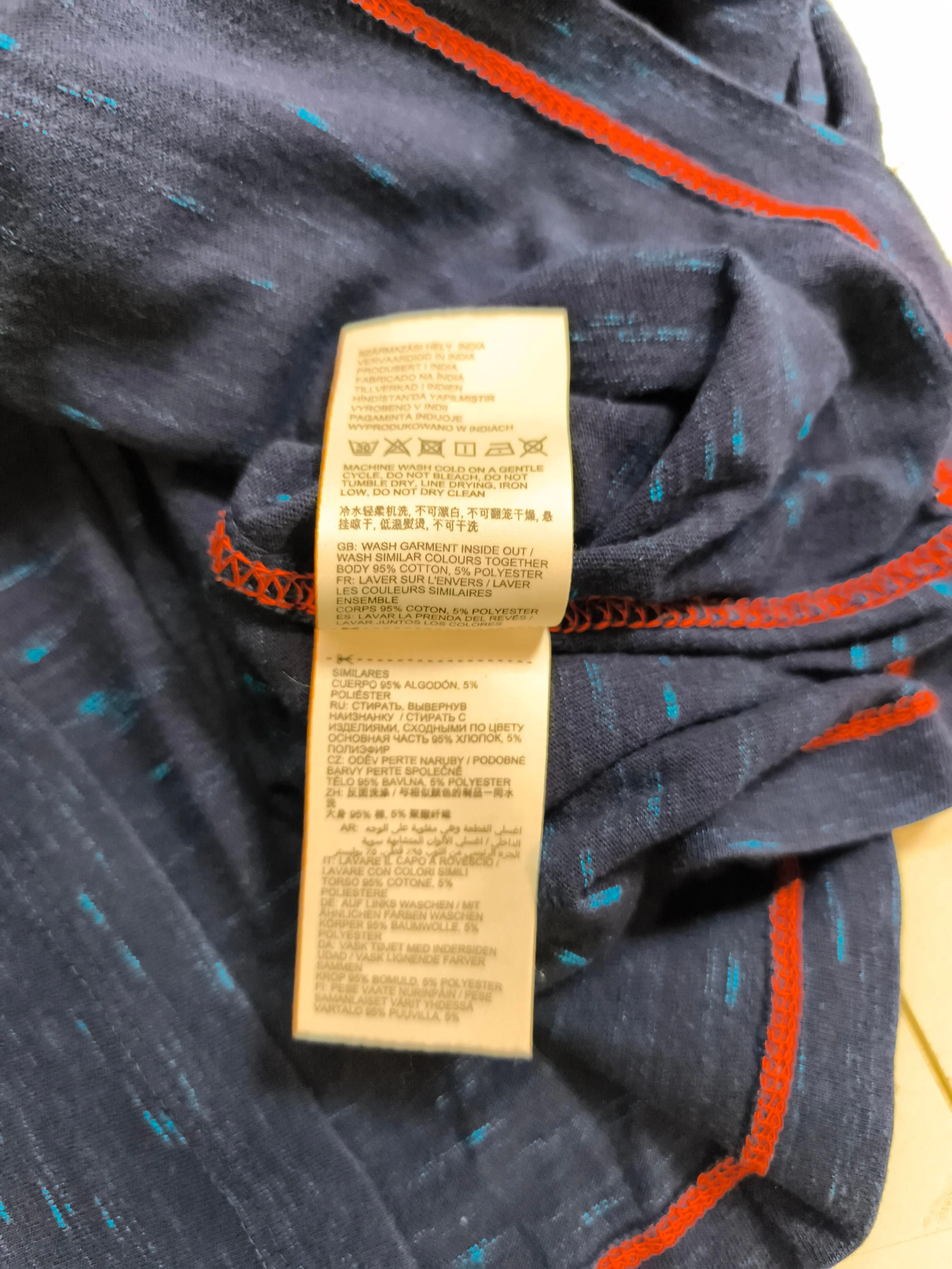 Superdry Men's T-Shirt M Blue Cotton with Polyester Basic - Image 6