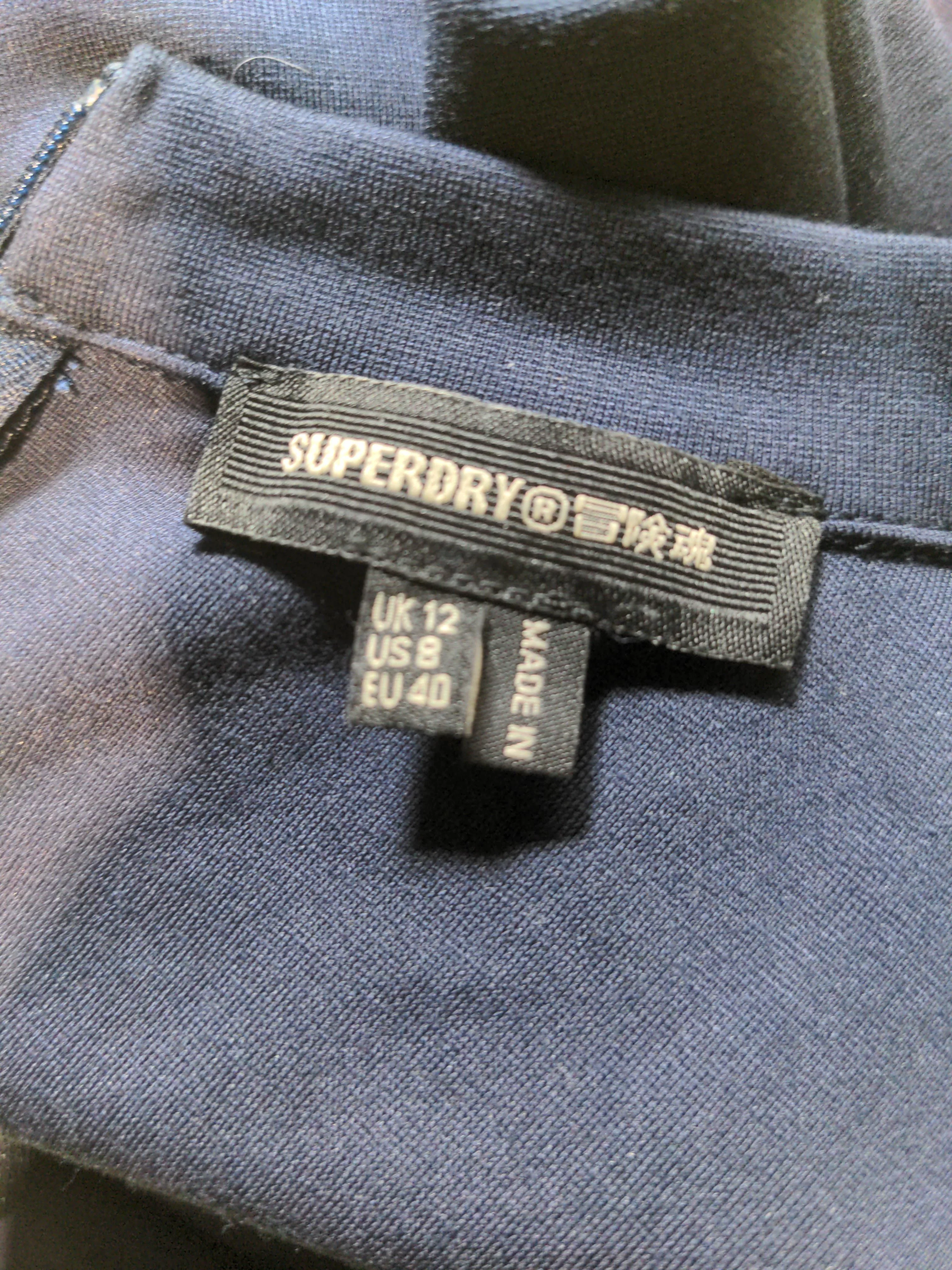 Superdry T-Shirt Mini Dress UK12 in Blue - Image 5