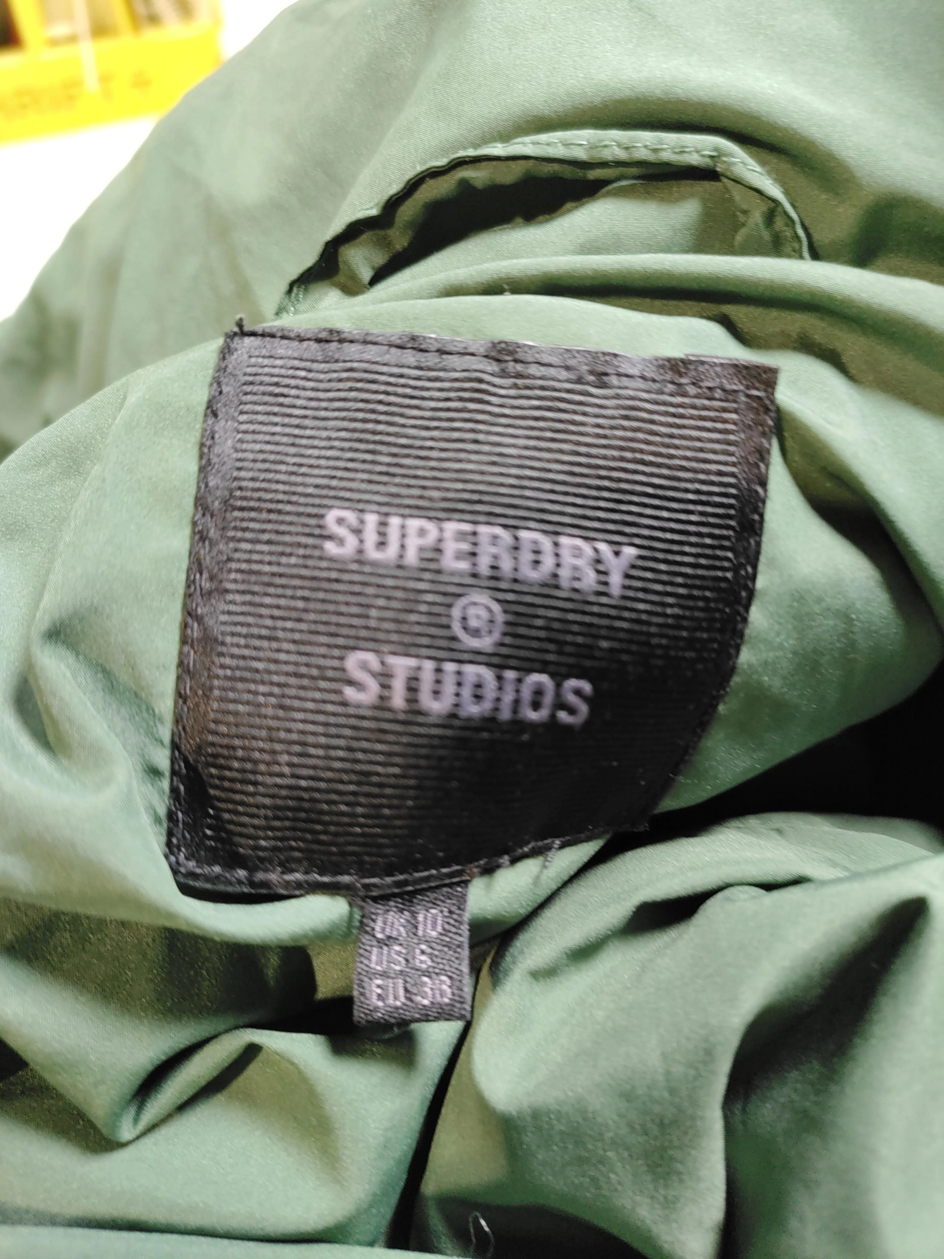 Superdry Women's Coat UK 10 Green 100% Polyester Puffer Jacket - Image 6