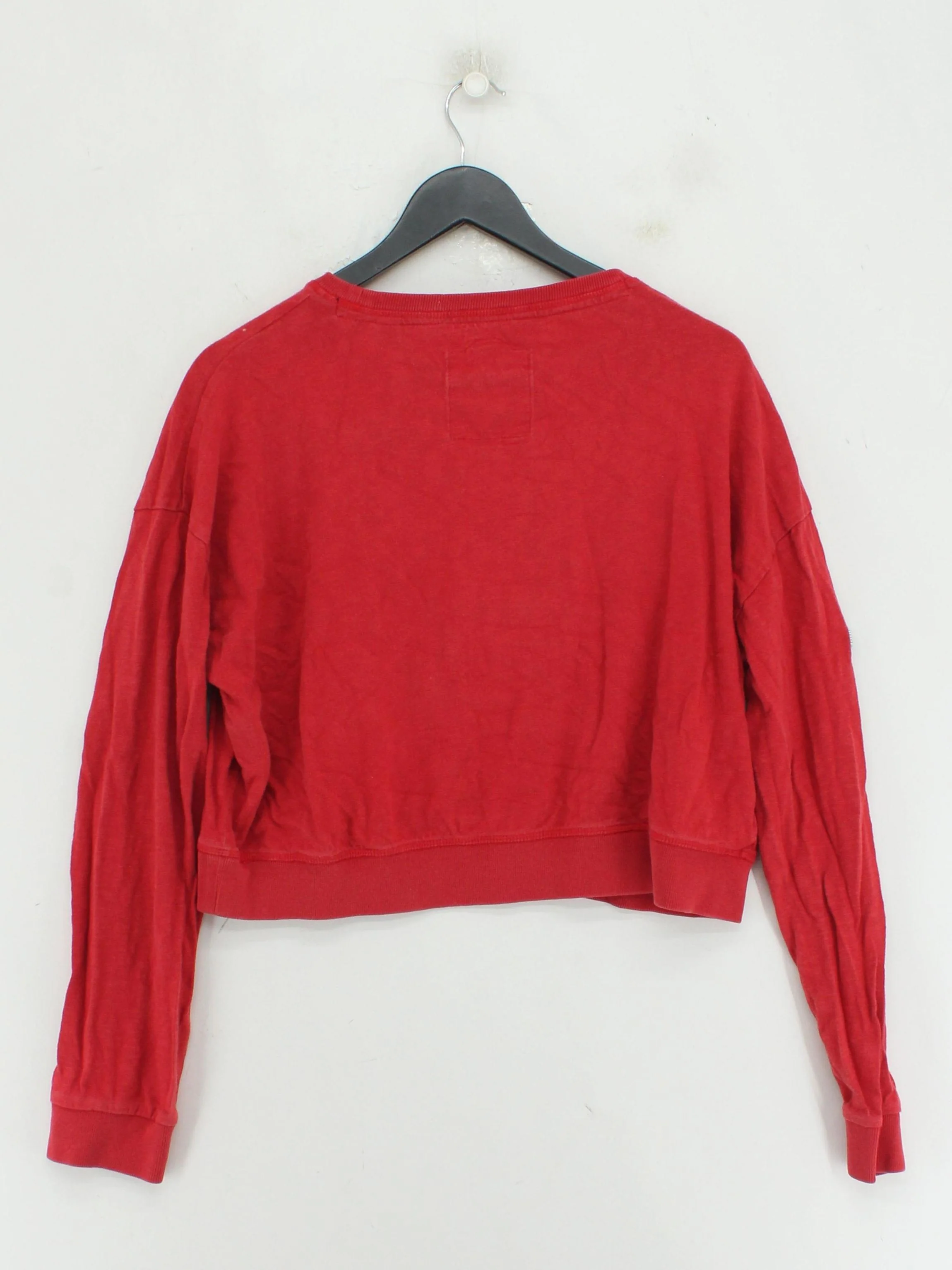 Superdry Women's Hoodie M Red Graphic 100% Cotton Pullover - Image 2