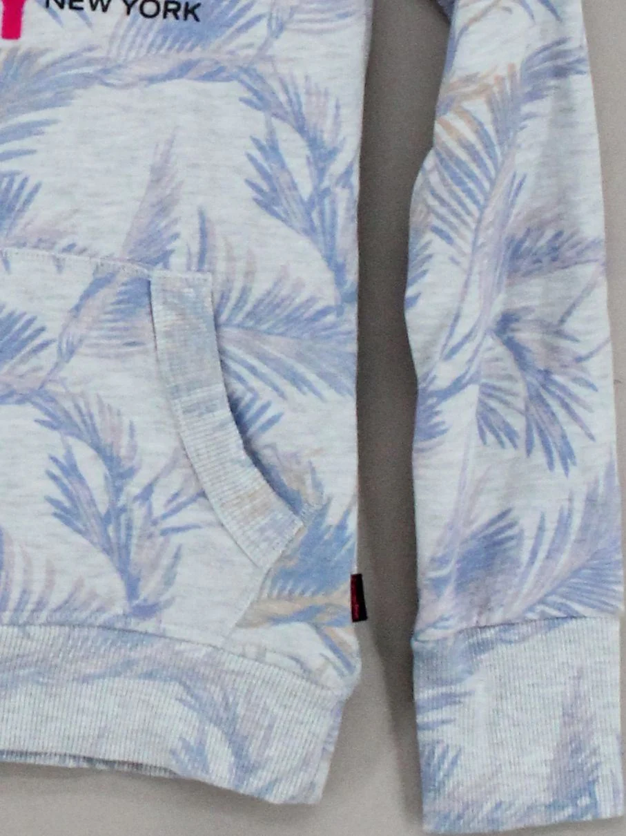 Superdry Women's Hoodie S Grey Graphic Cotton with Polyester Pullover - Image 4