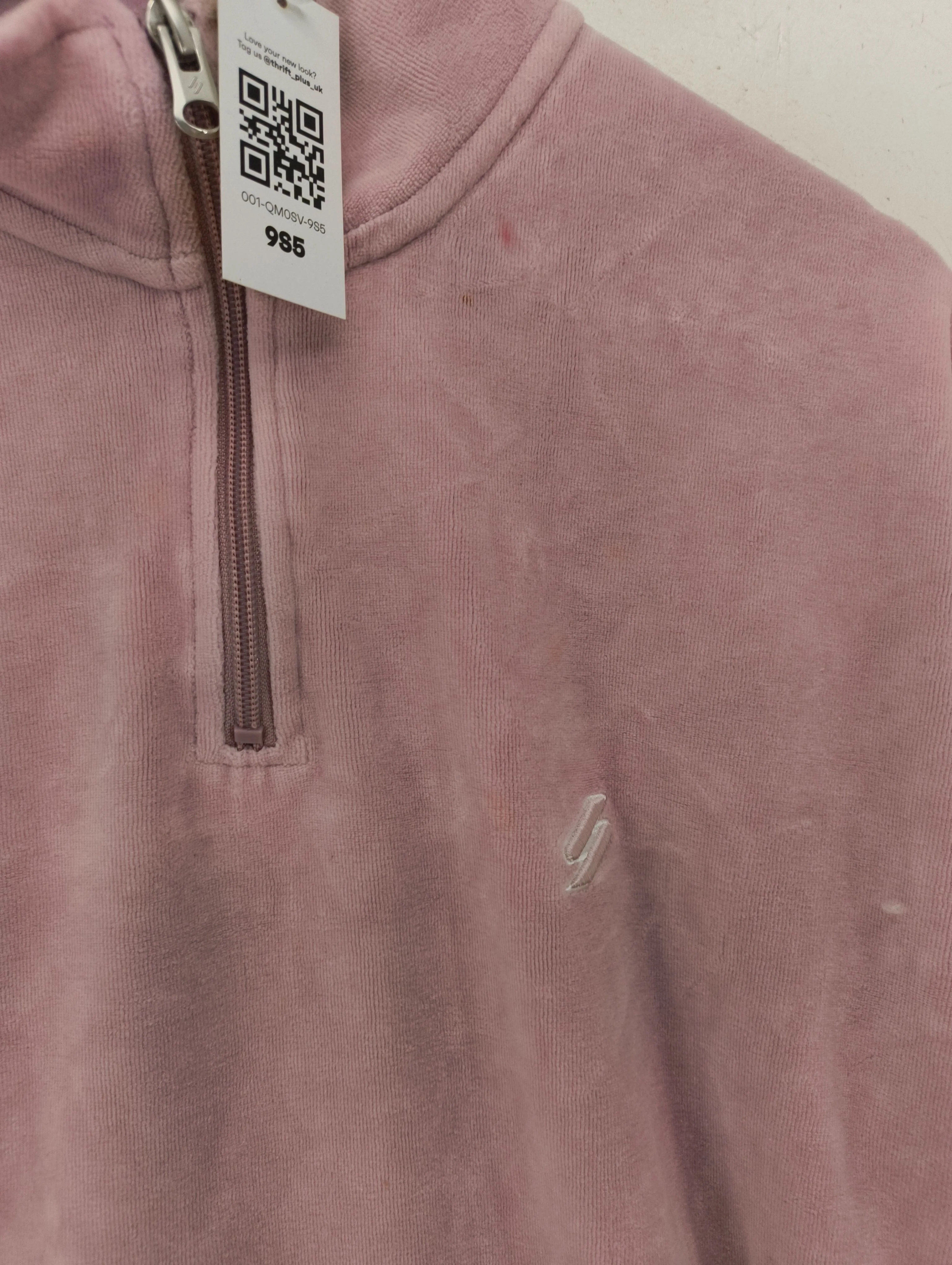 Superdry Women's Hoodie UK 12 Pink Cotton with Polyester Pullover - Image 5