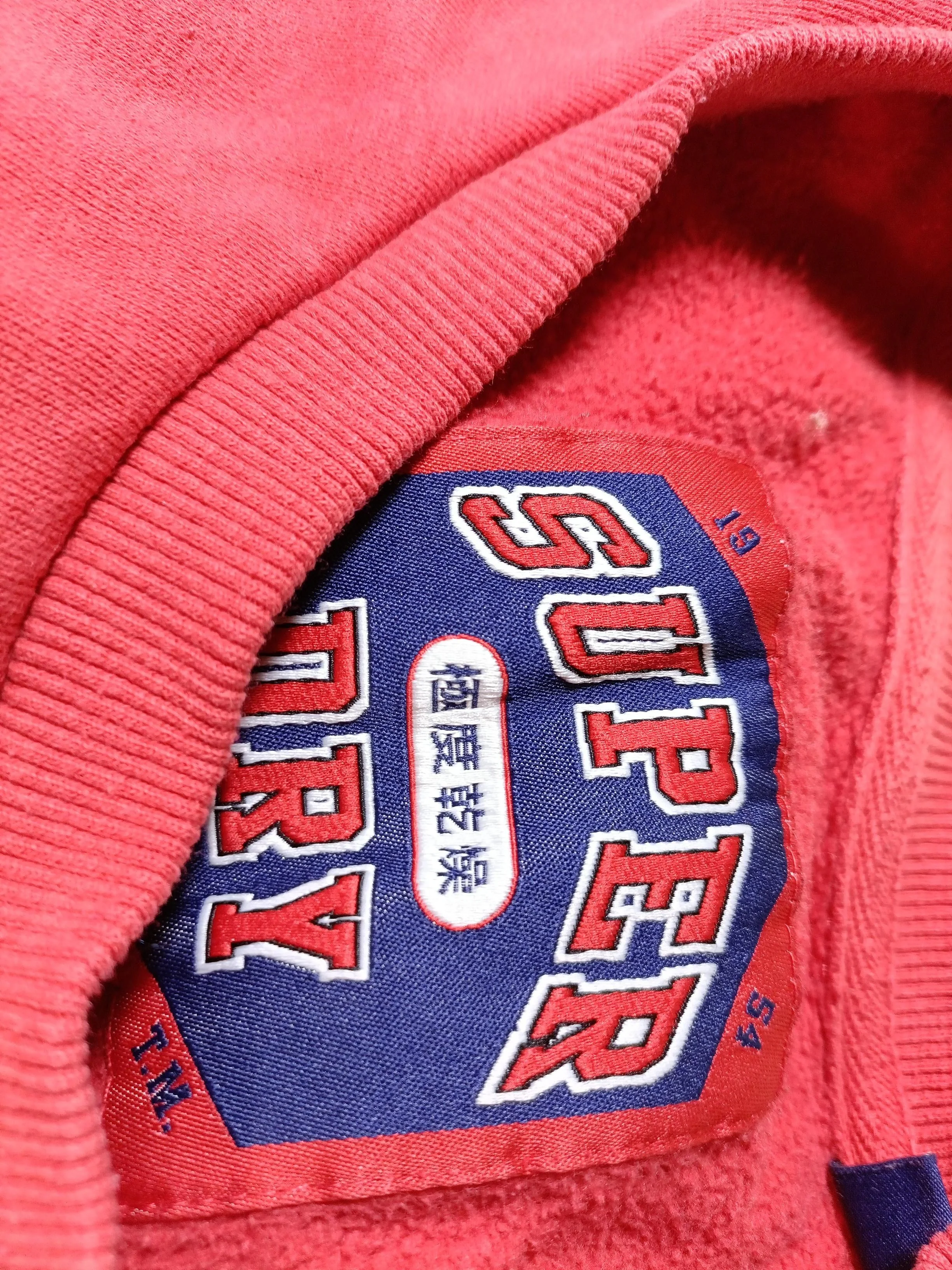 Superdry Women's Hoodie UK 14 Red Graphic Cotton with Polyester Pullover - Image 5