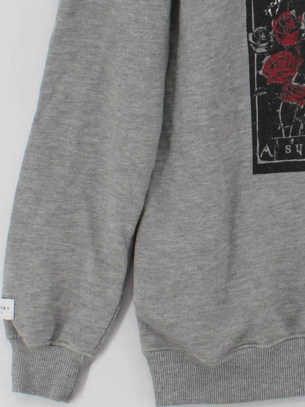 Superdry Women's Hoodie UK 6 Grey Graphic Cotton with Polyester Pullover - Image 4