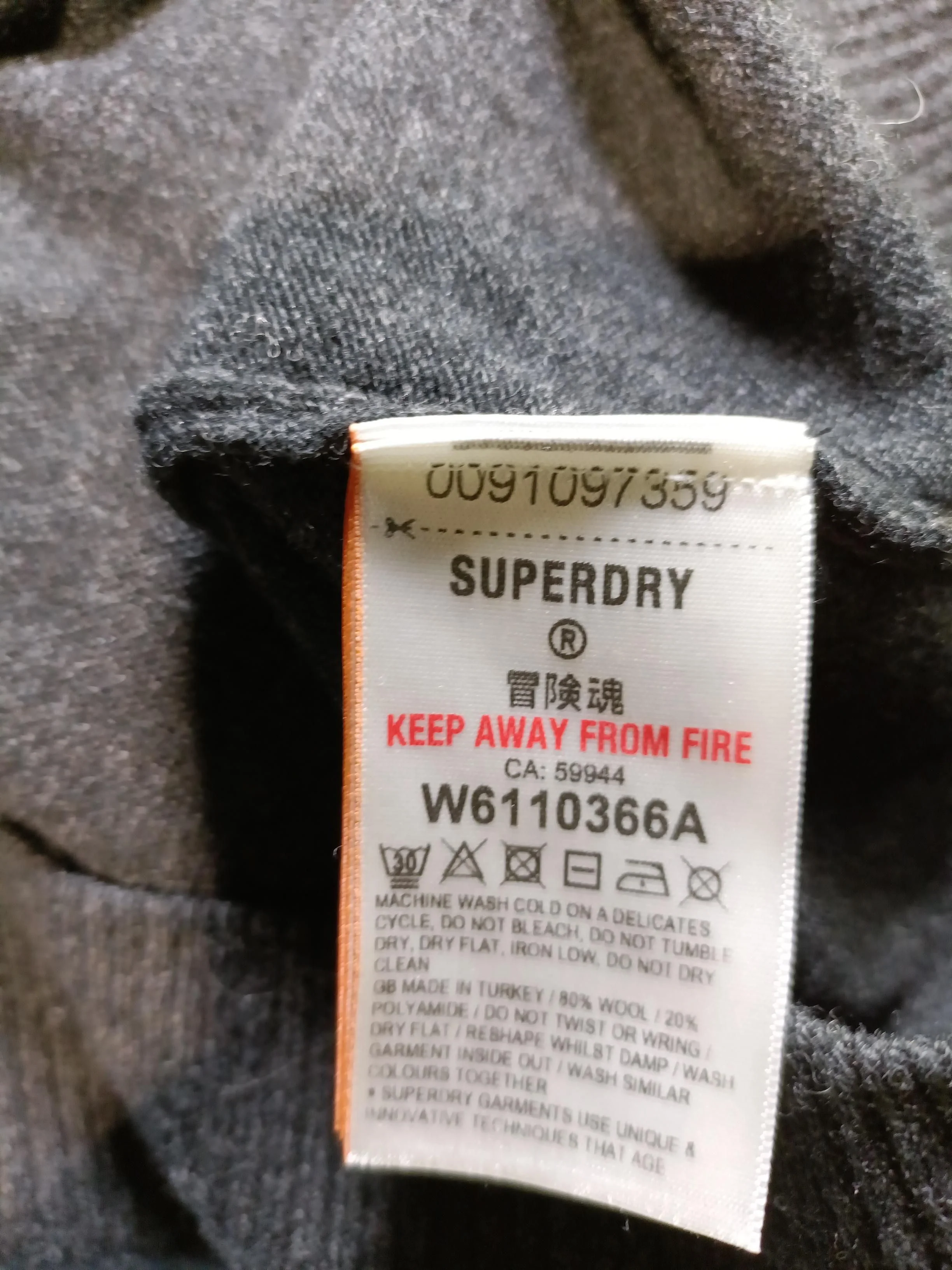 Superdry Women's Jumper UK 12 Grey Wool with Polyamide Roll Neck Pullover - Image 6
