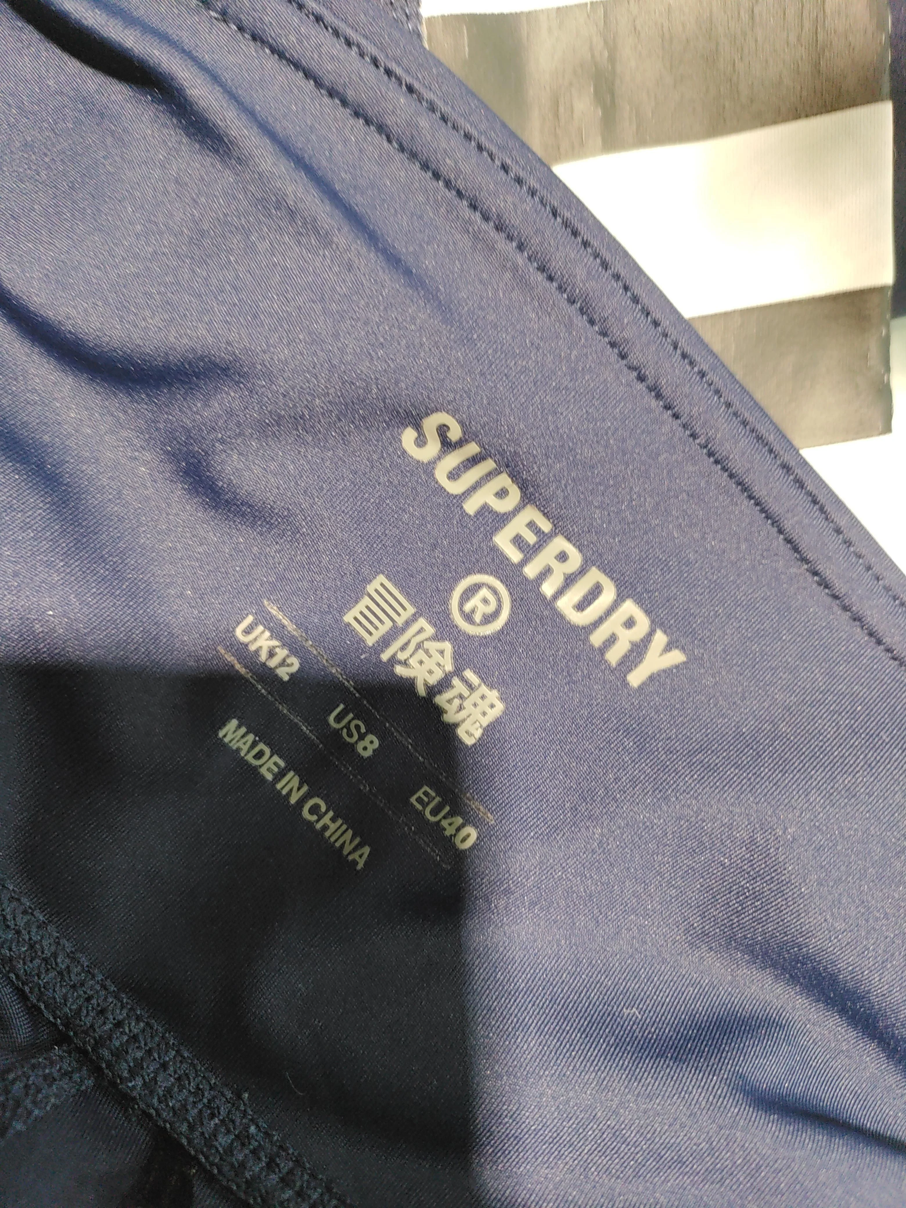 Superdry Women's Leggings UK 12 Blue Polyester with Elastane Full length - Image 5