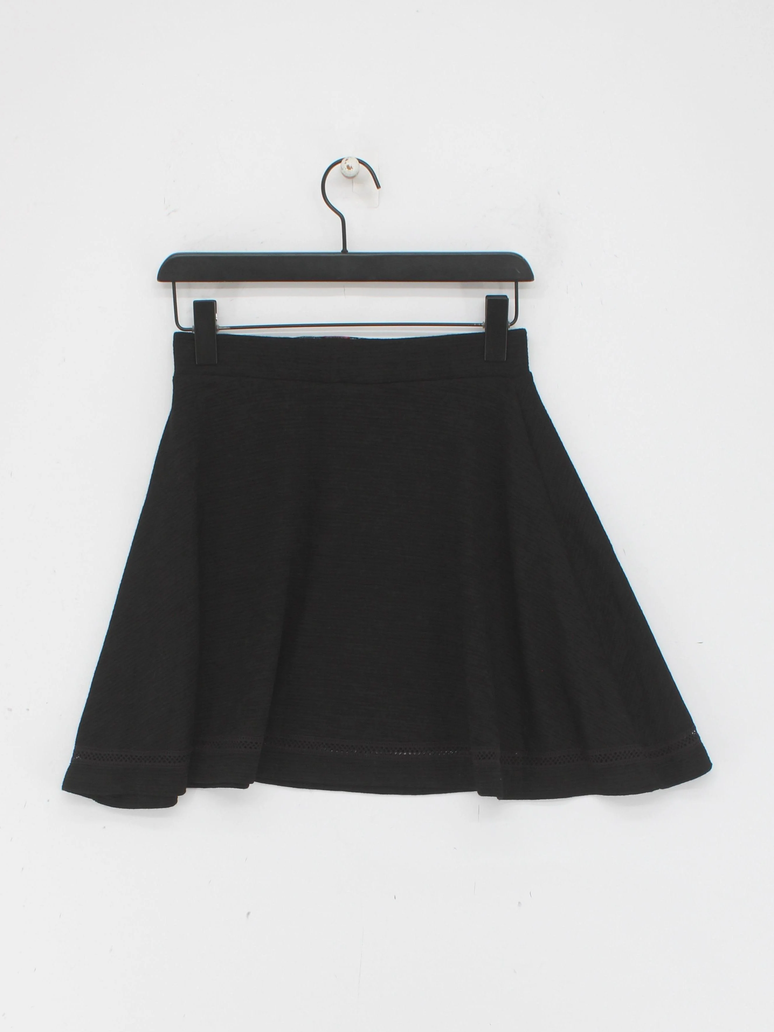 Superdry Women's Mini Skirt S Black Viscose with Polyester, Elastane Short Mini - Image 2