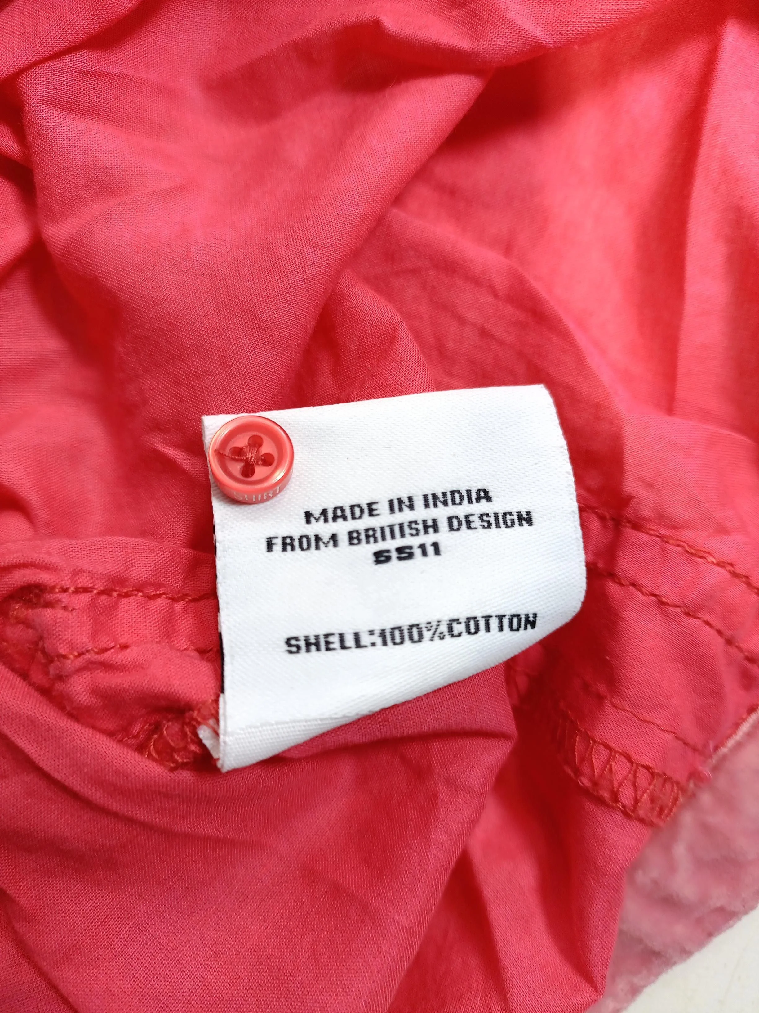 Superdry Women's Shirt M Red 100% Cotton 3/4 Sleeve Collared Basic - Image 6