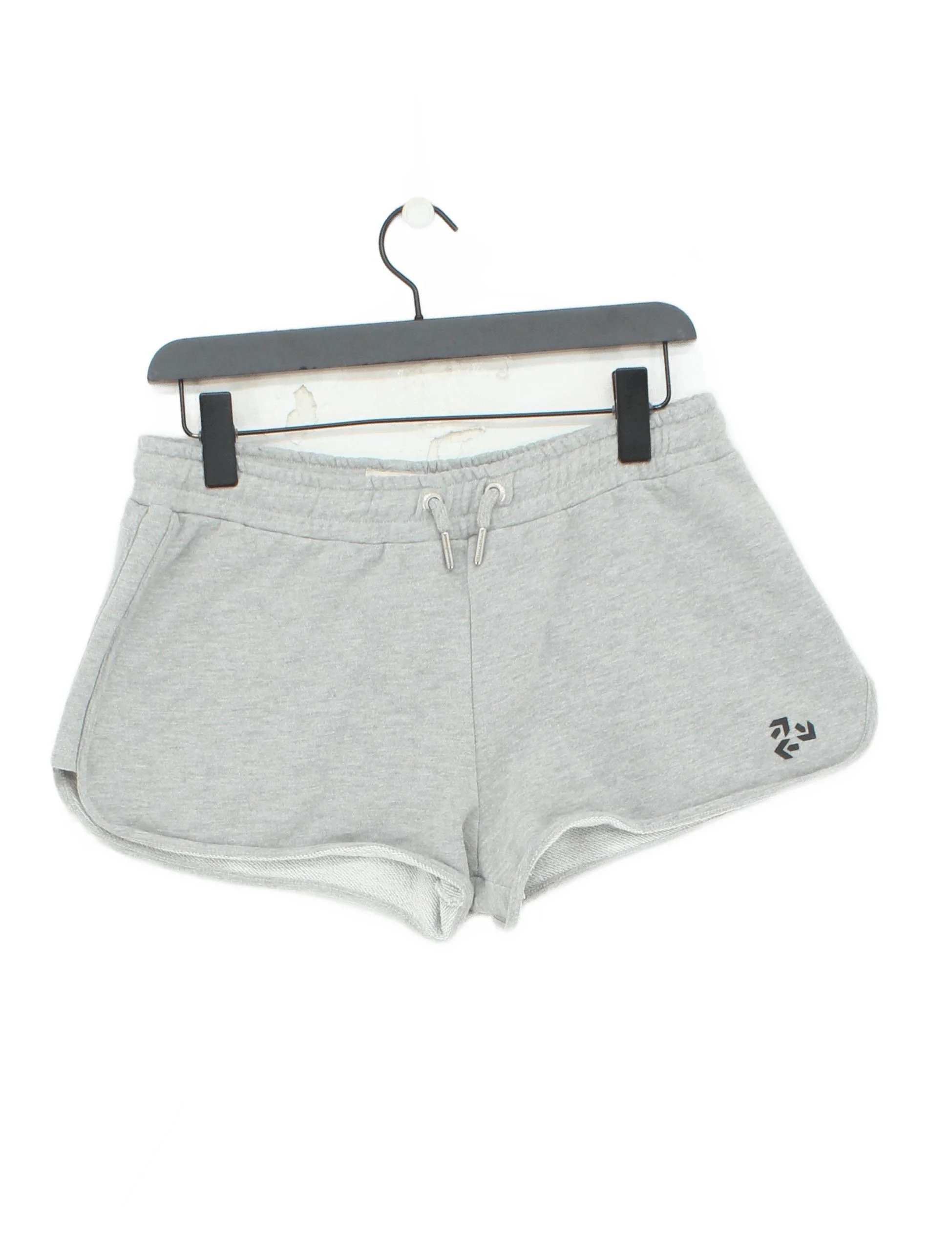 Superdry Women's Shorts UK 12 Grey Polyester with Cotton Sweat